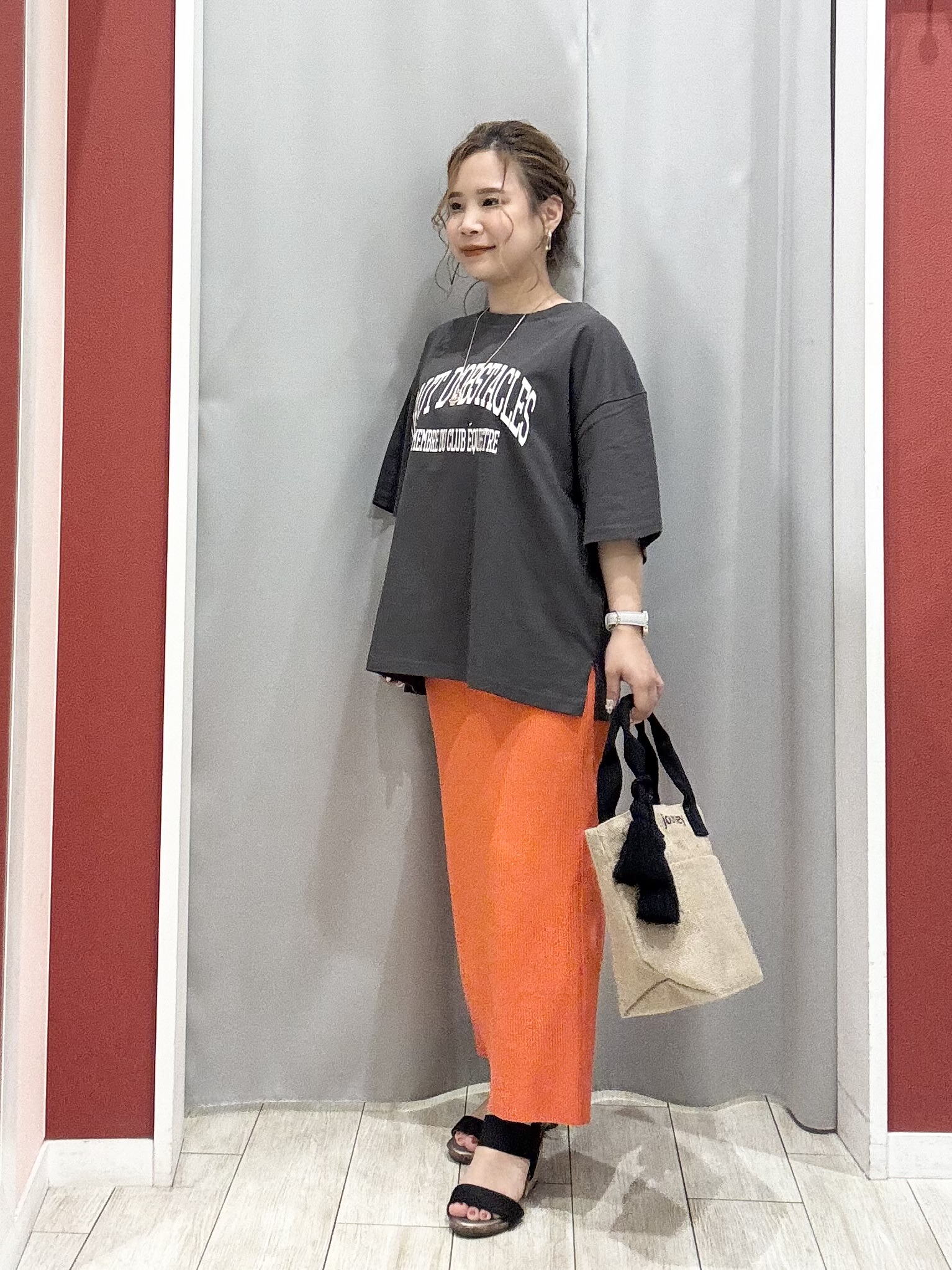 shioさんの「SHOO･LA･RUE｜【ひんやり/UV/吸水速乾/洗濯後しわになりにくい】ラッシュガードにもなる ストライプシャツ」を使ったコーディネート