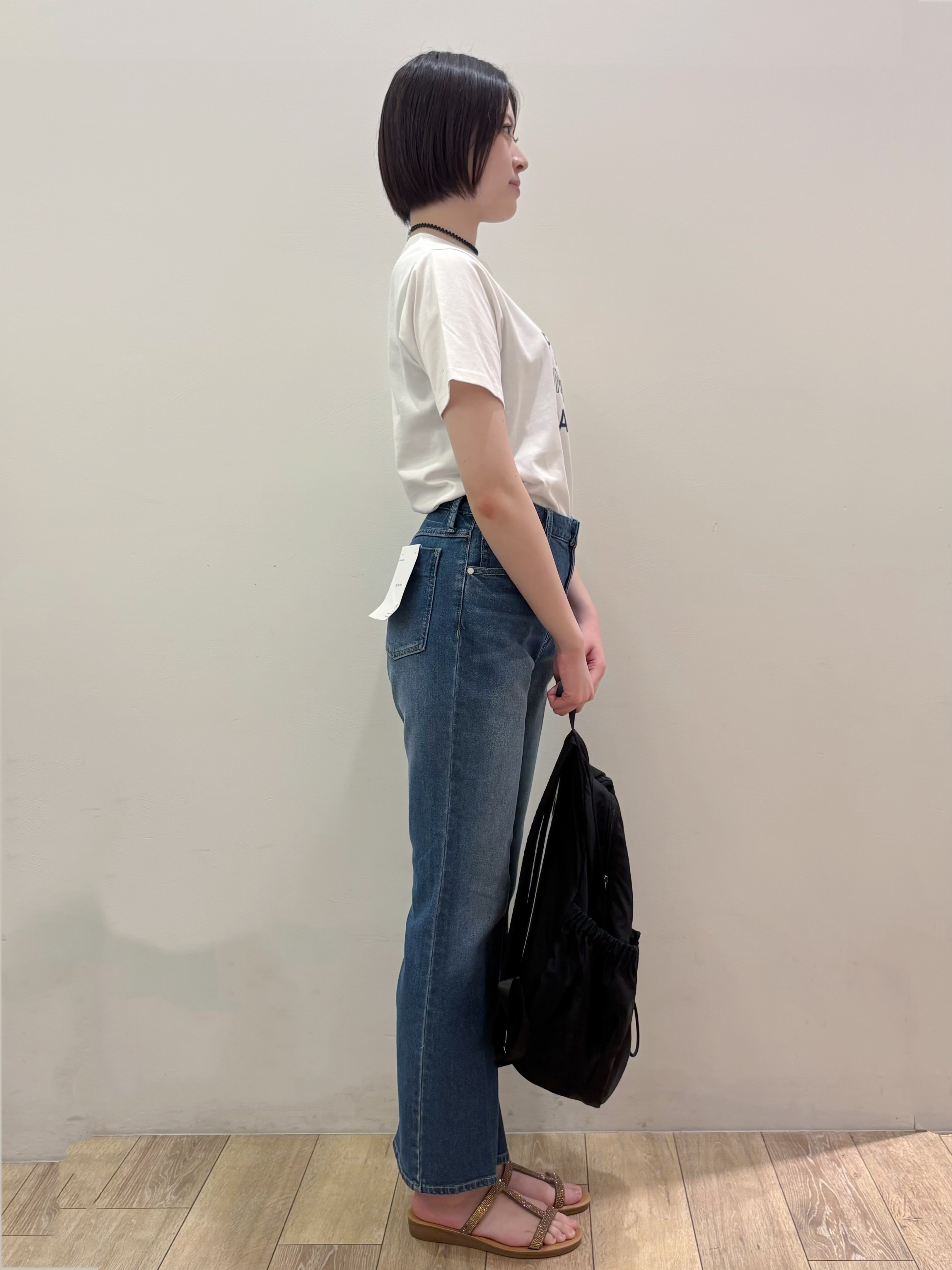 RINさんの「OPAQUE.CLIP｜ロゴプリント刺繍アソートTシャツ【洗濯機OK】」を使ったコーディネート