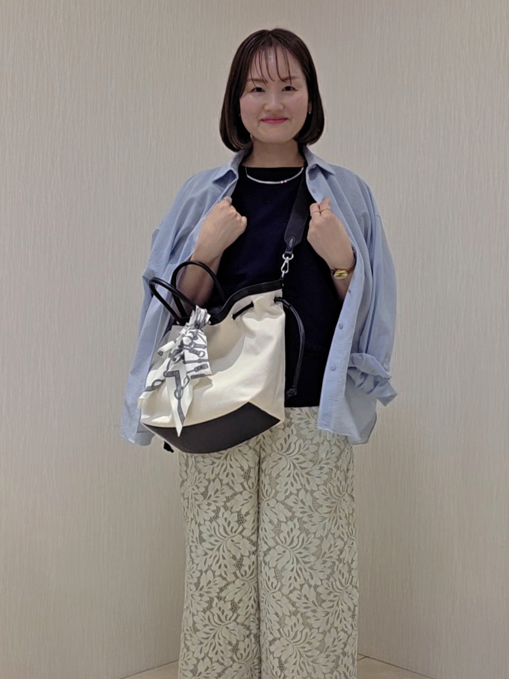 naokoさんの「UNTITLED｜【2WAY/マシンウォッシャブル】カシュクールデザインシャツ」を使ったコーディネート