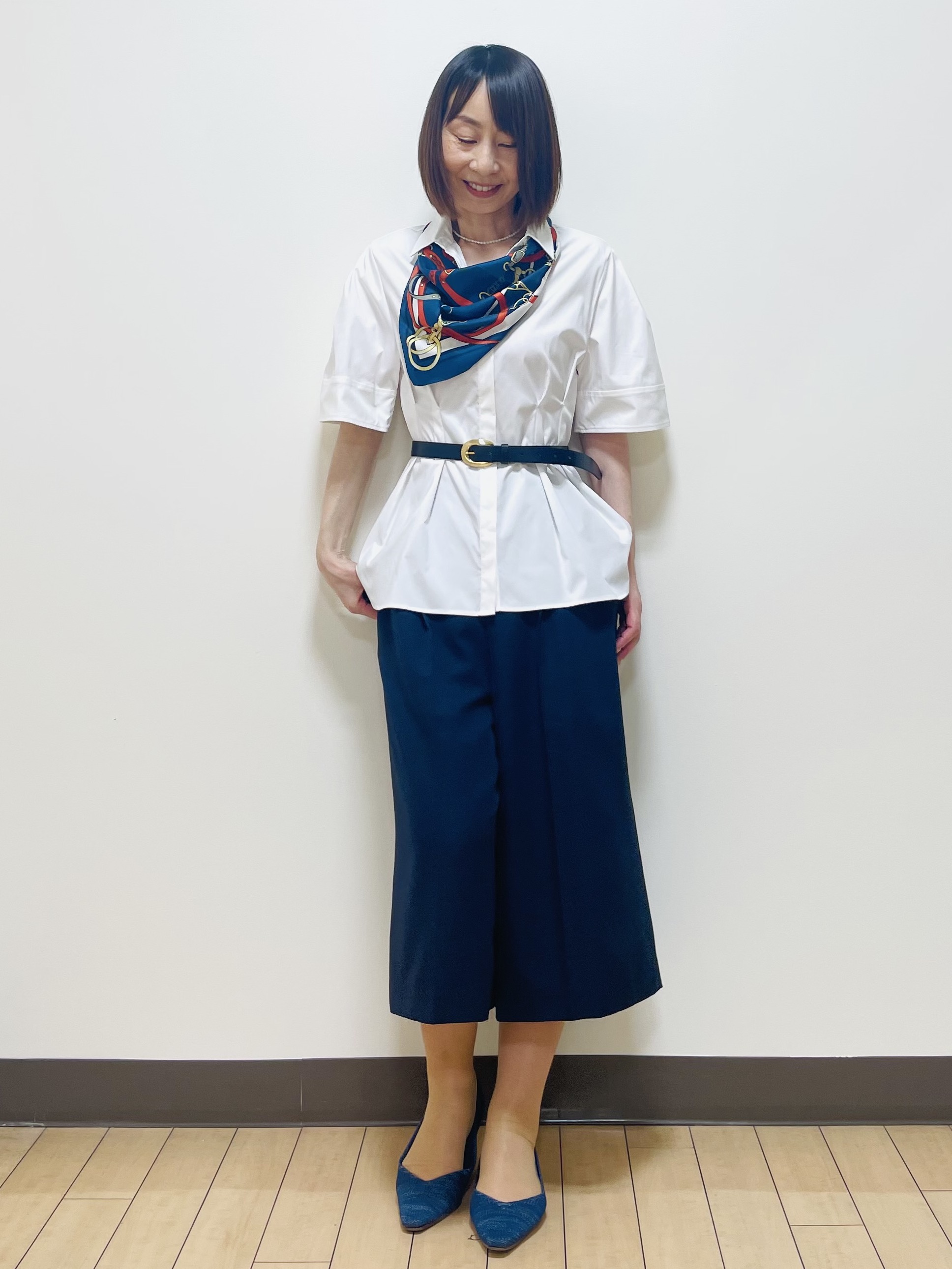 Riiさんの「Reflect｜ボリュームスリーブシャツブラウス」を使ったコーディネート