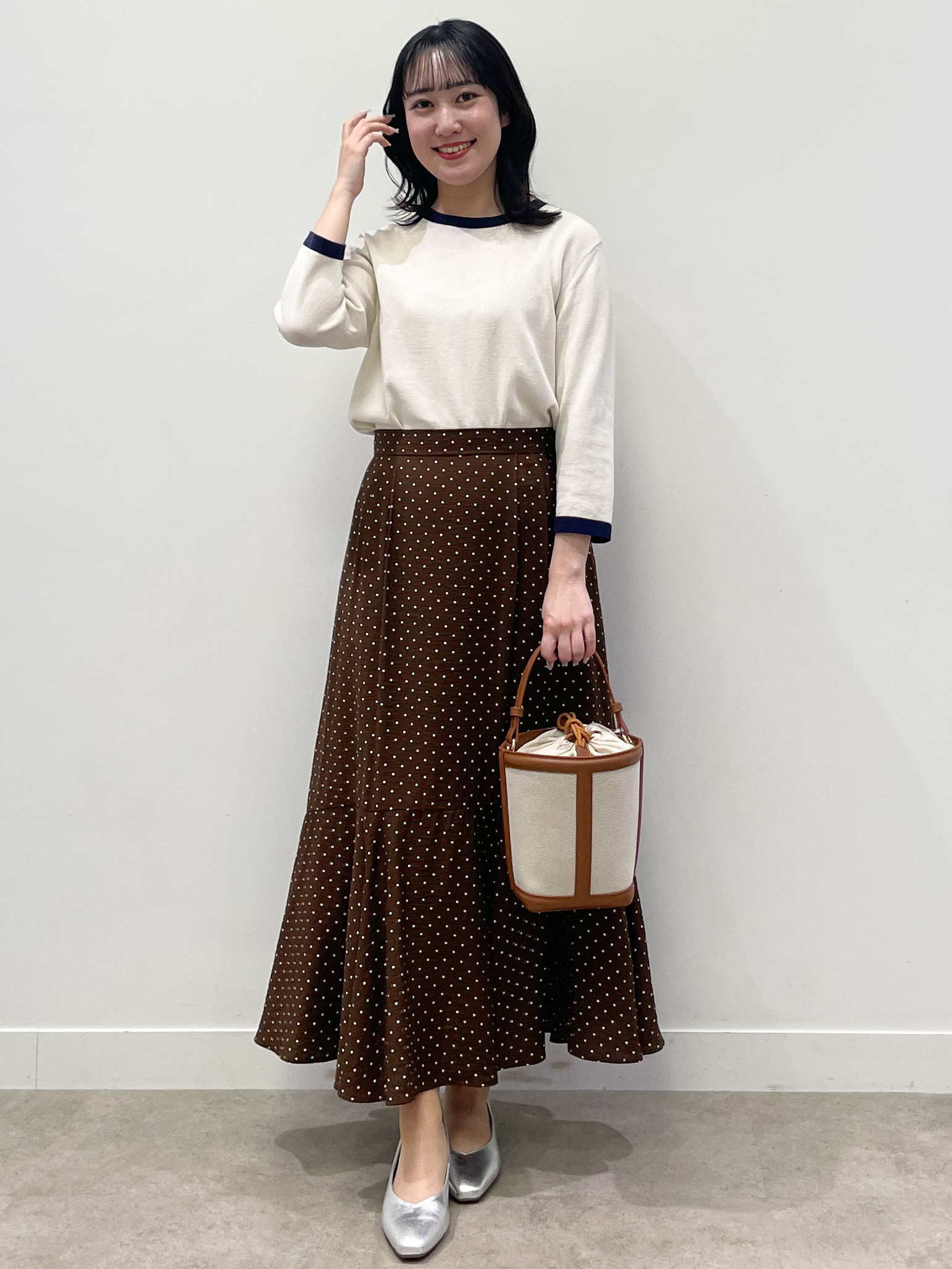 yukariさんの「Reflect｜【アンサンブル可】バイカラーカーディガン」を使ったコーディネート