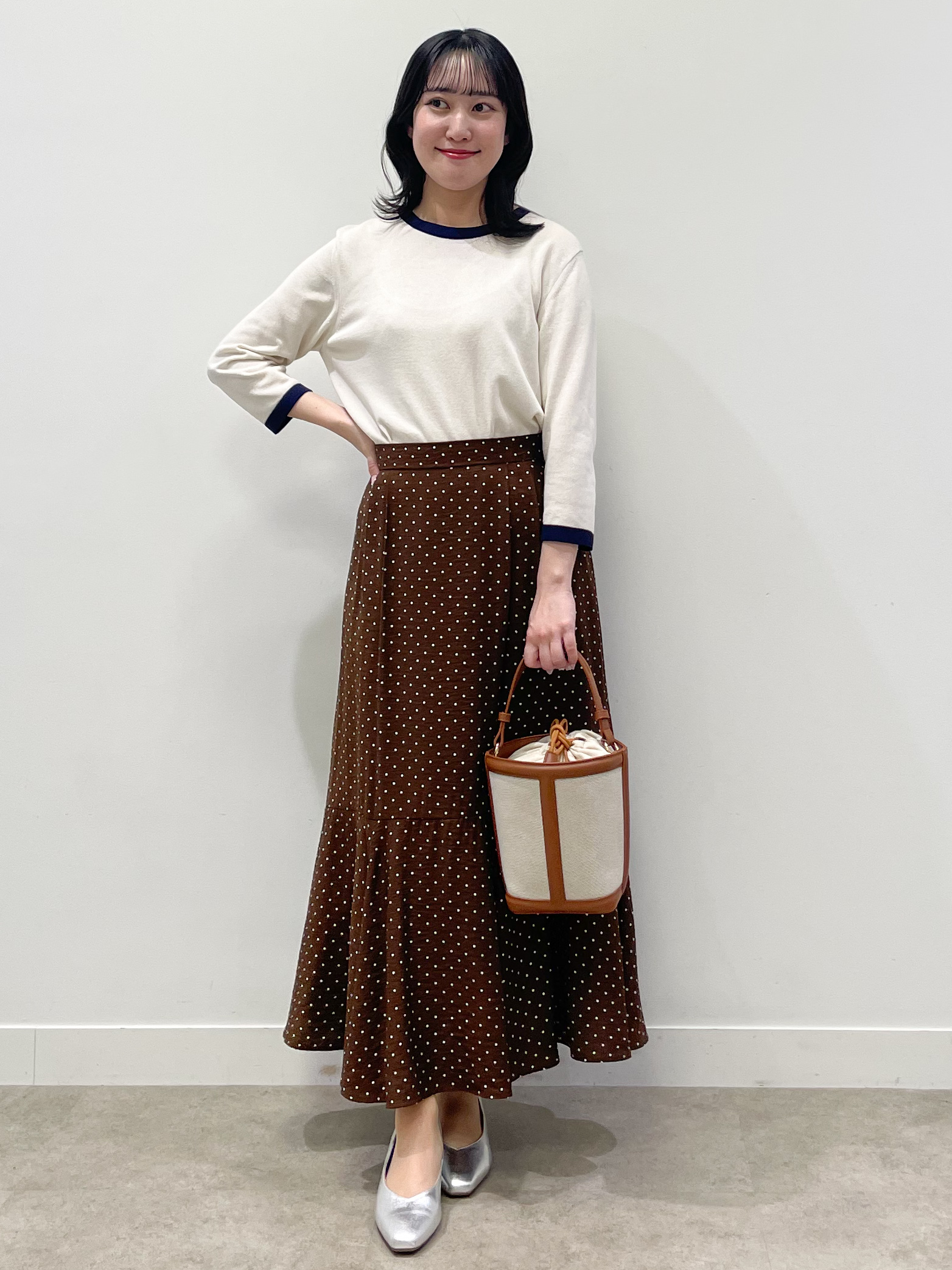 yukariさんの「Reflect｜【アンサンブル可】バイカラーカーディガン」を使ったコーディネート
