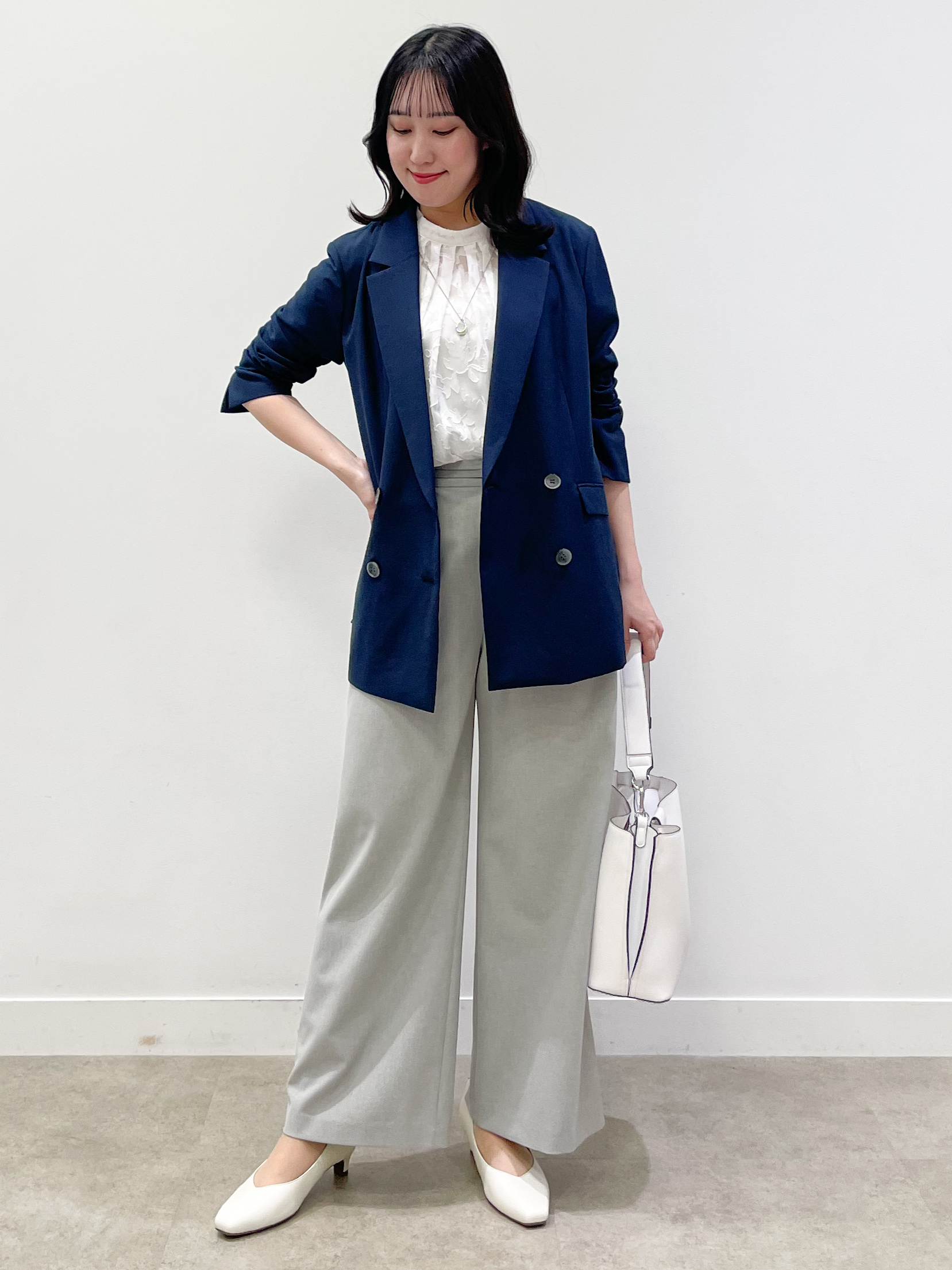 yukariさんの「Reflect｜コットンリネンテーラードジャケット」を使ったコーディネート
