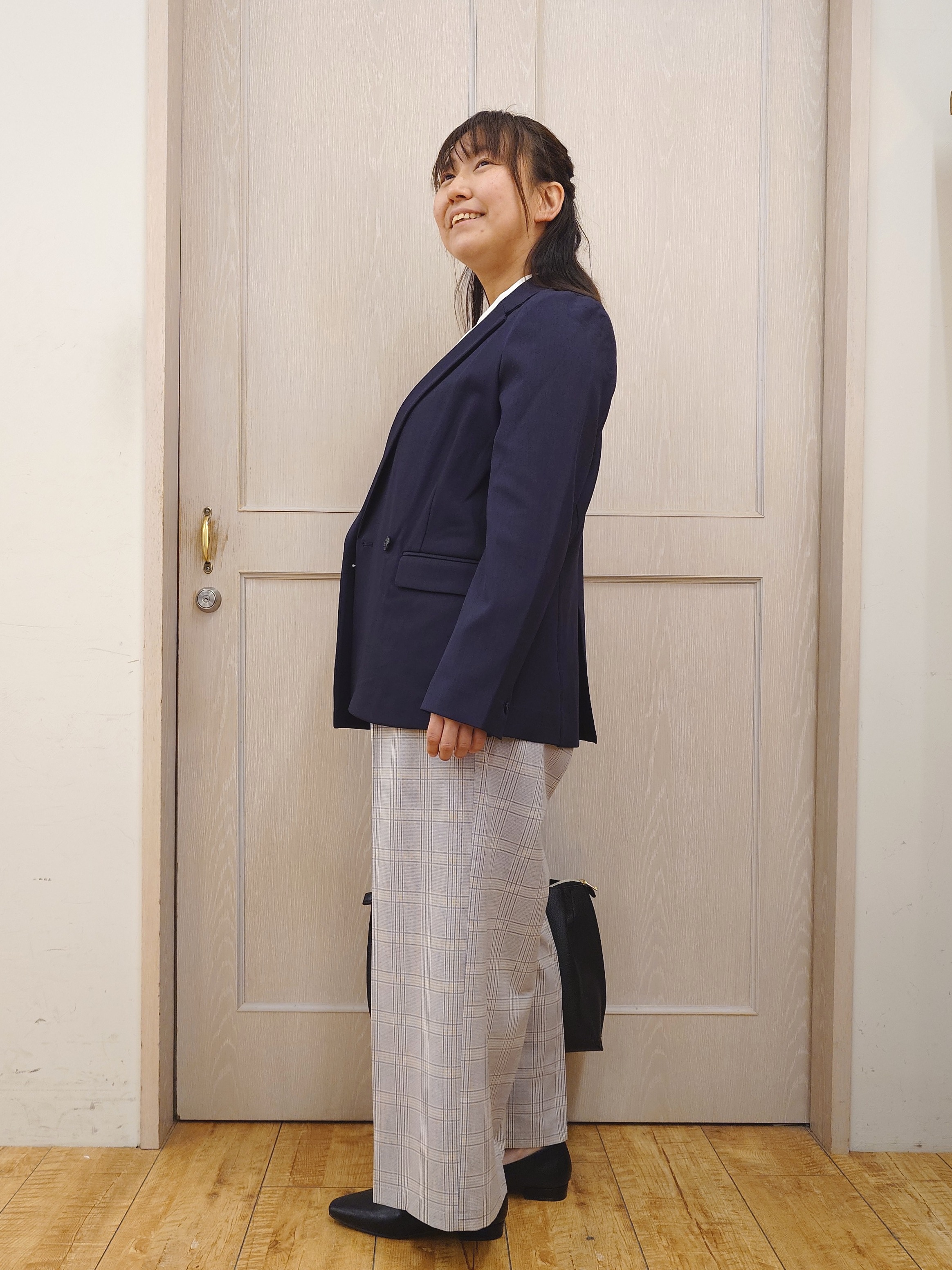 とろろさんの「SHOO･LA･RUE｜【洗濯機可/イージーケア/UV】オンオフ使える　ゆったりダブルジャケット」を使ったコーディネート
