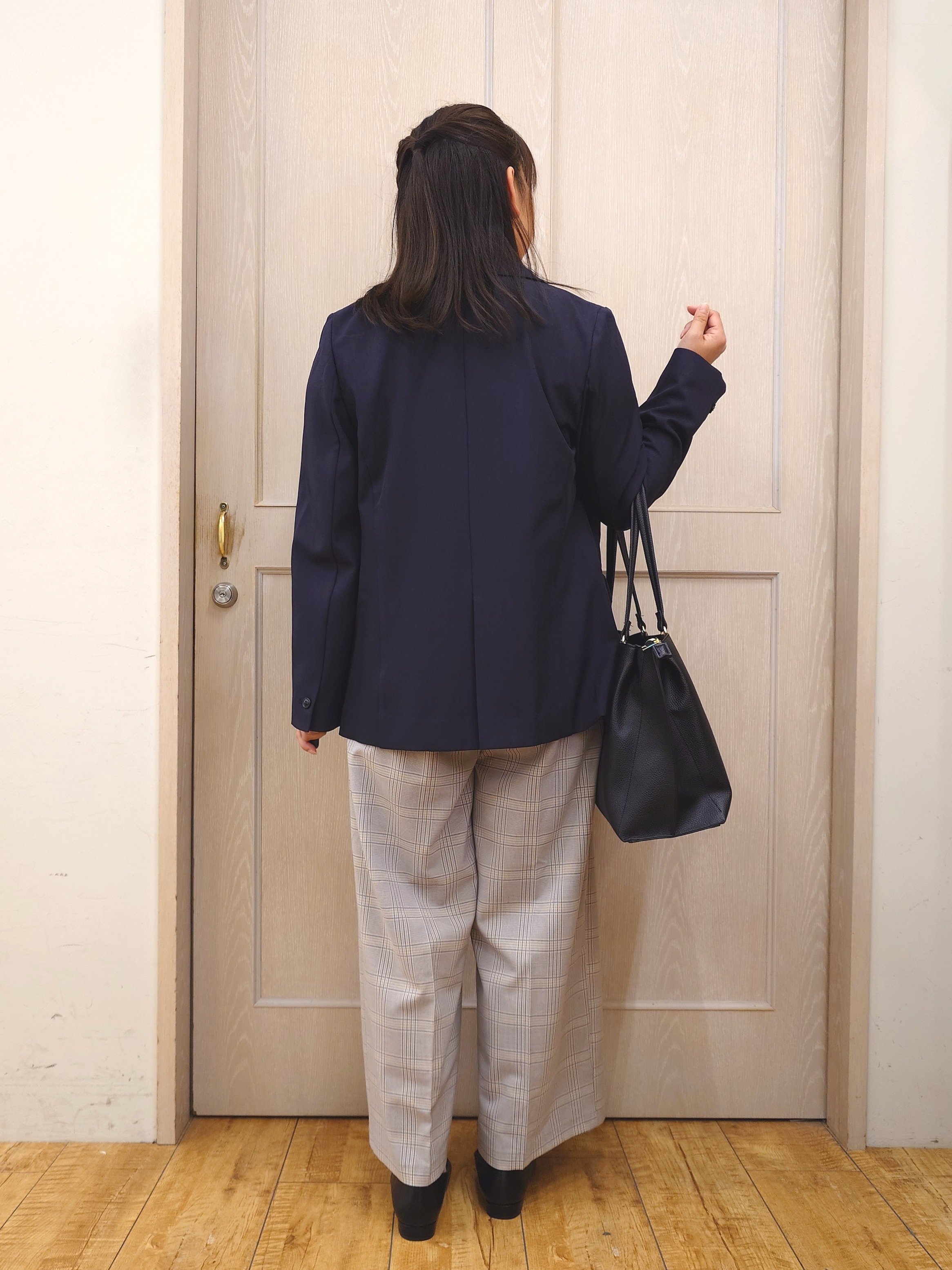 とろろさんの「SHOO･LA･RUE｜【洗濯機可/イージーケア/UV】オンオフ使える　ゆったりダブルジャケット」を使ったコーディネート