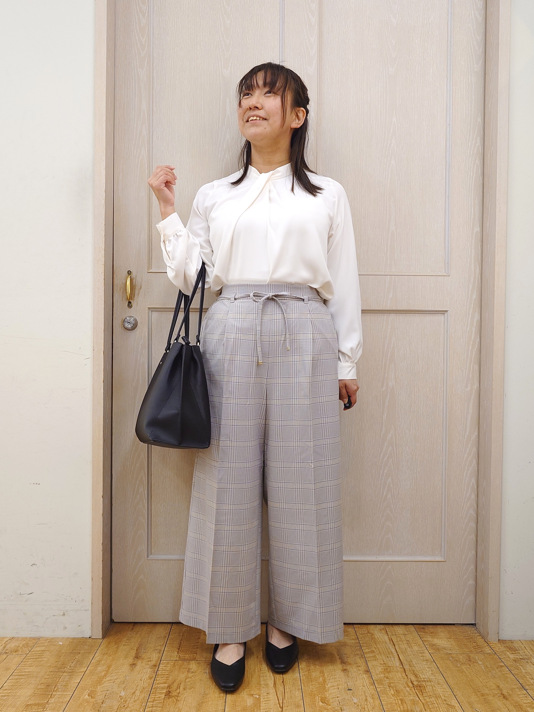 とろろさんの「SHOO･LA･RUE｜【洗濯機可/イージーケア/UV】オンオフ使える　ゆったりダブルジャケット」を使ったコーディネート