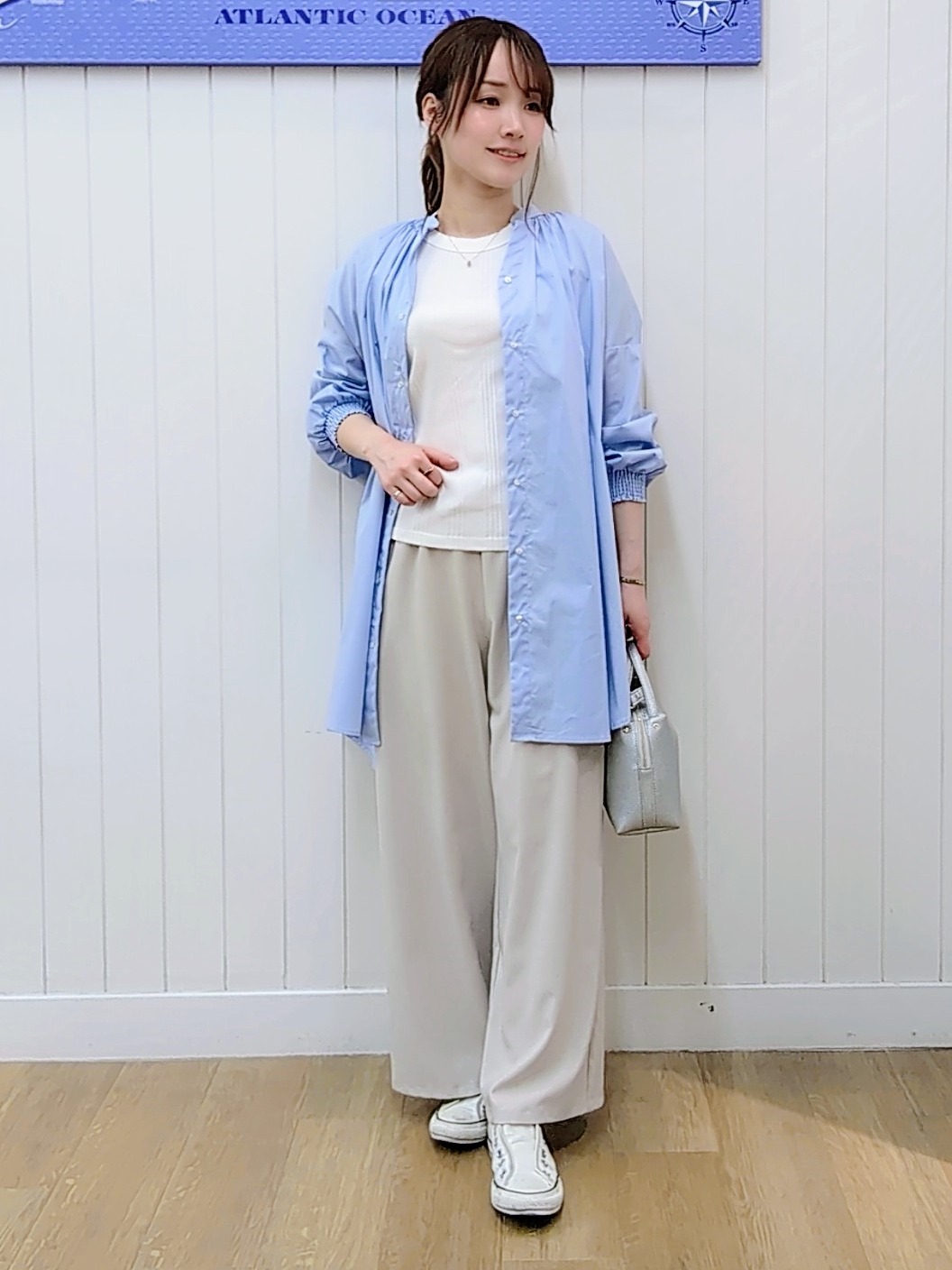 itoさんの「Dessin｜【洗える】シャーリングネックチュニックシャツ」を使ったコーディネート