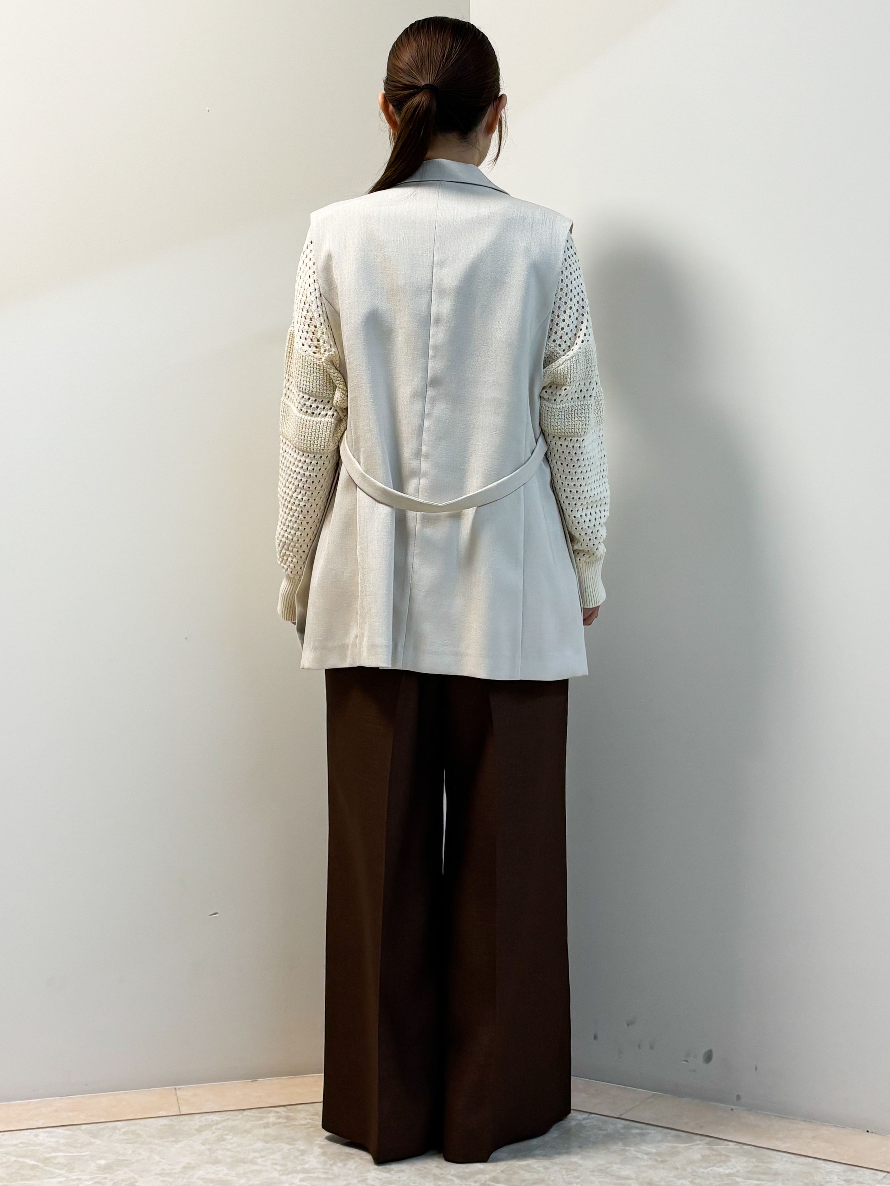 Sawaさんの「Reflect｜【セットアップ可】リネンライクジレ」を使ったコーディネート