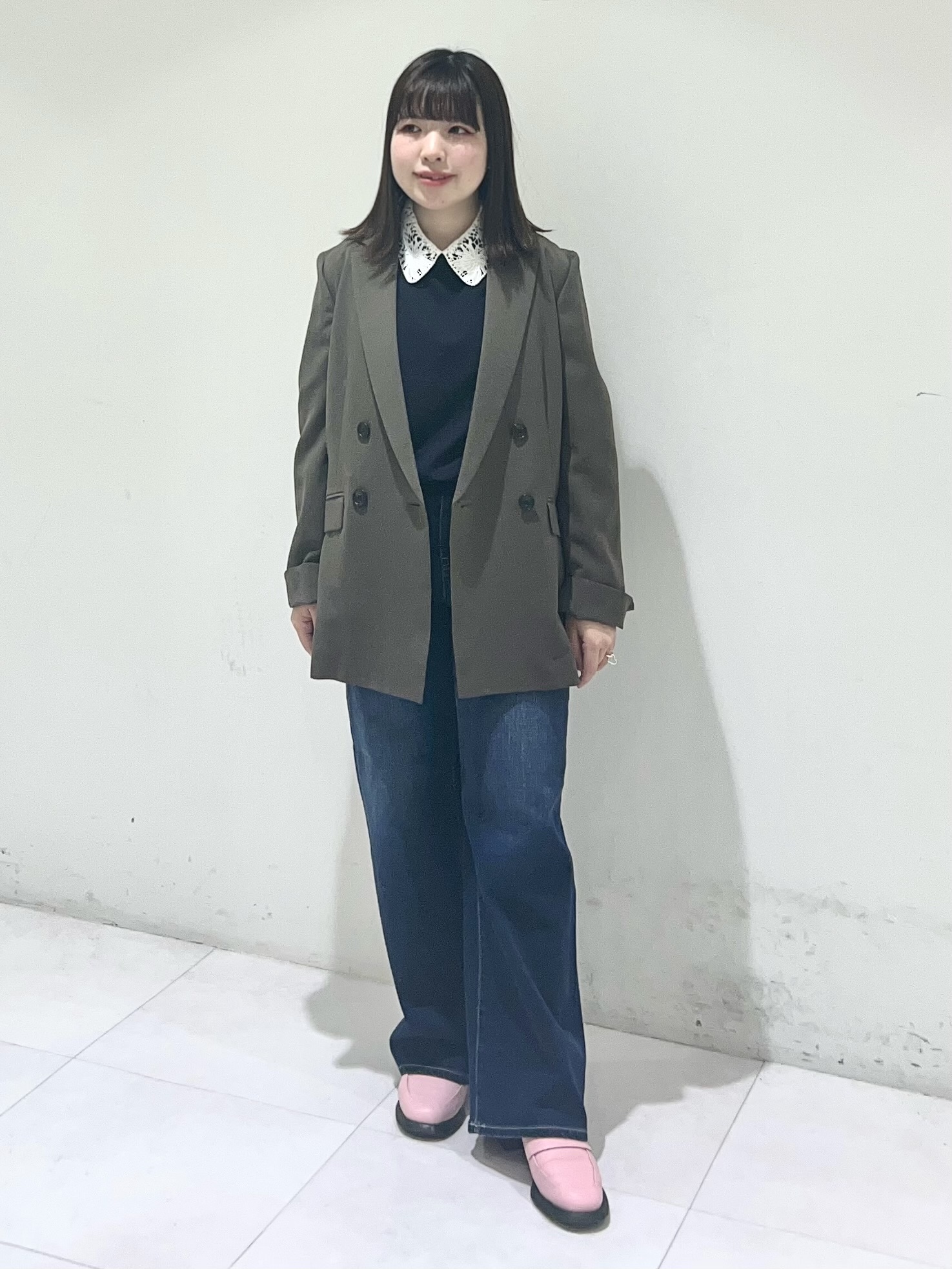 Mitsukiさんの「UNTITLED｜【新色追加/セットアップ可】エアリー ダブルブレストジャケット」を使ったコーディネート