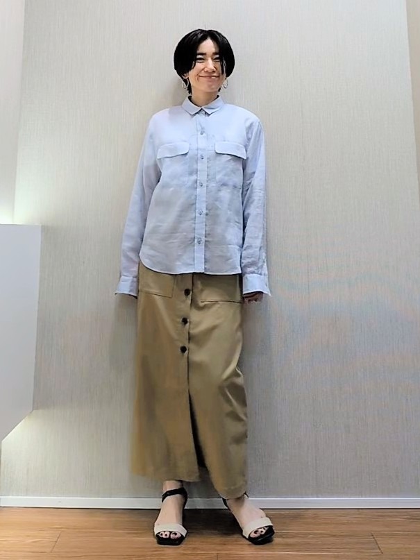 ミズタさんの「UNTITLED｜【古畑星夏さん着用/接触冷感】ドライタッチシャツ」を使ったコーディネート