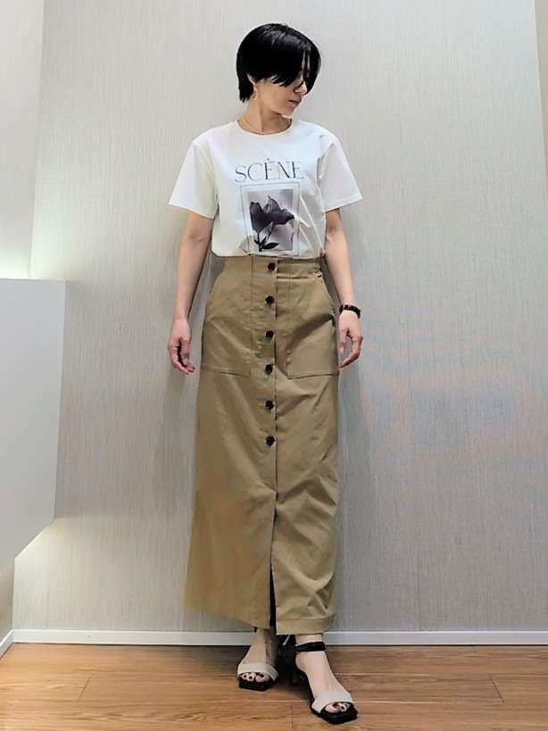 ミズタさんの「UNTITLED｜【古畑星夏さん着用/接触冷感】ドライタッチシャツ」を使ったコーディネート