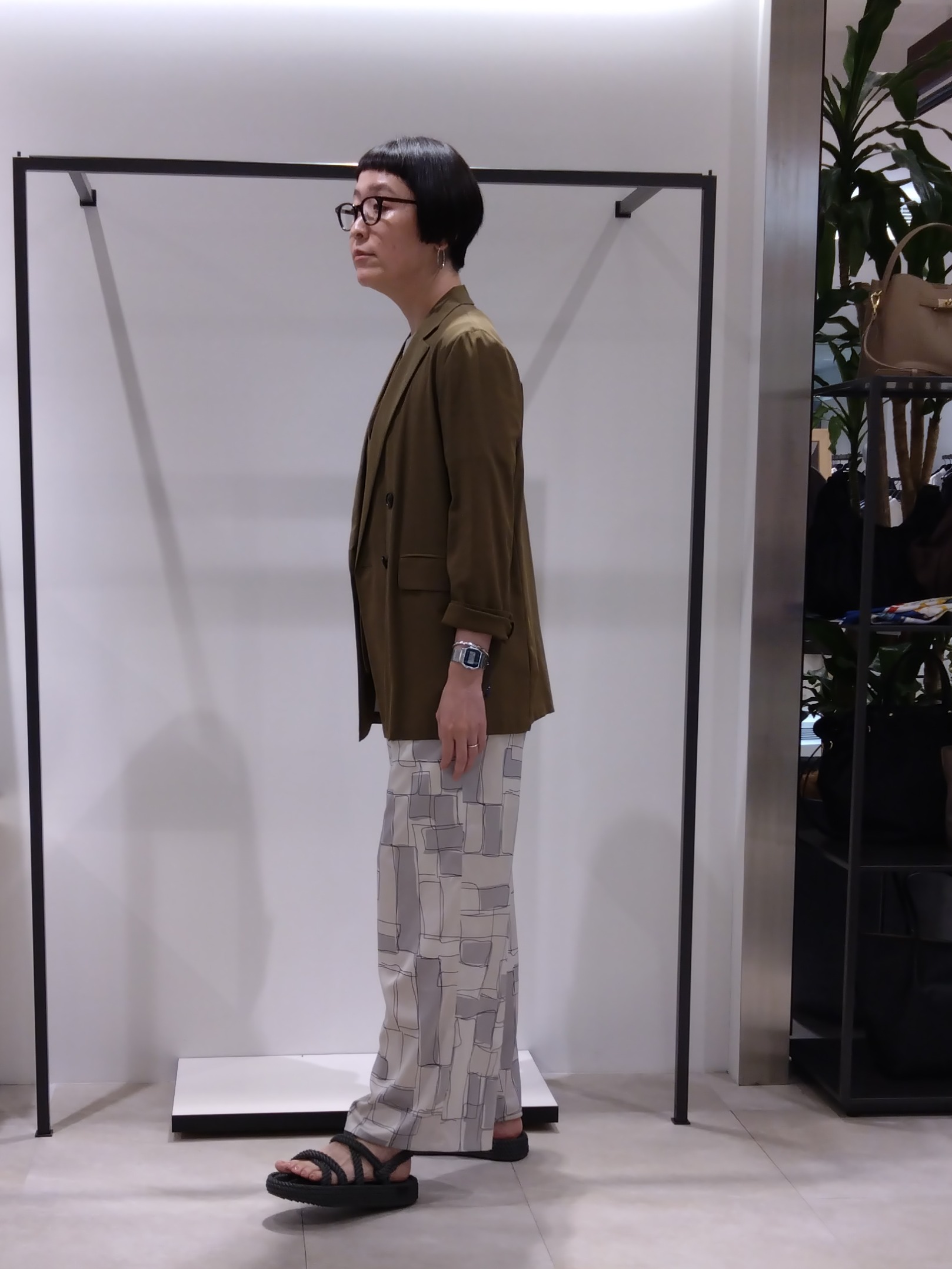 まちこさんの「UNTITLED｜【セットアップ可/接触冷感/通気性】ドライシアーダブルジャケット」を使ったコーディネート