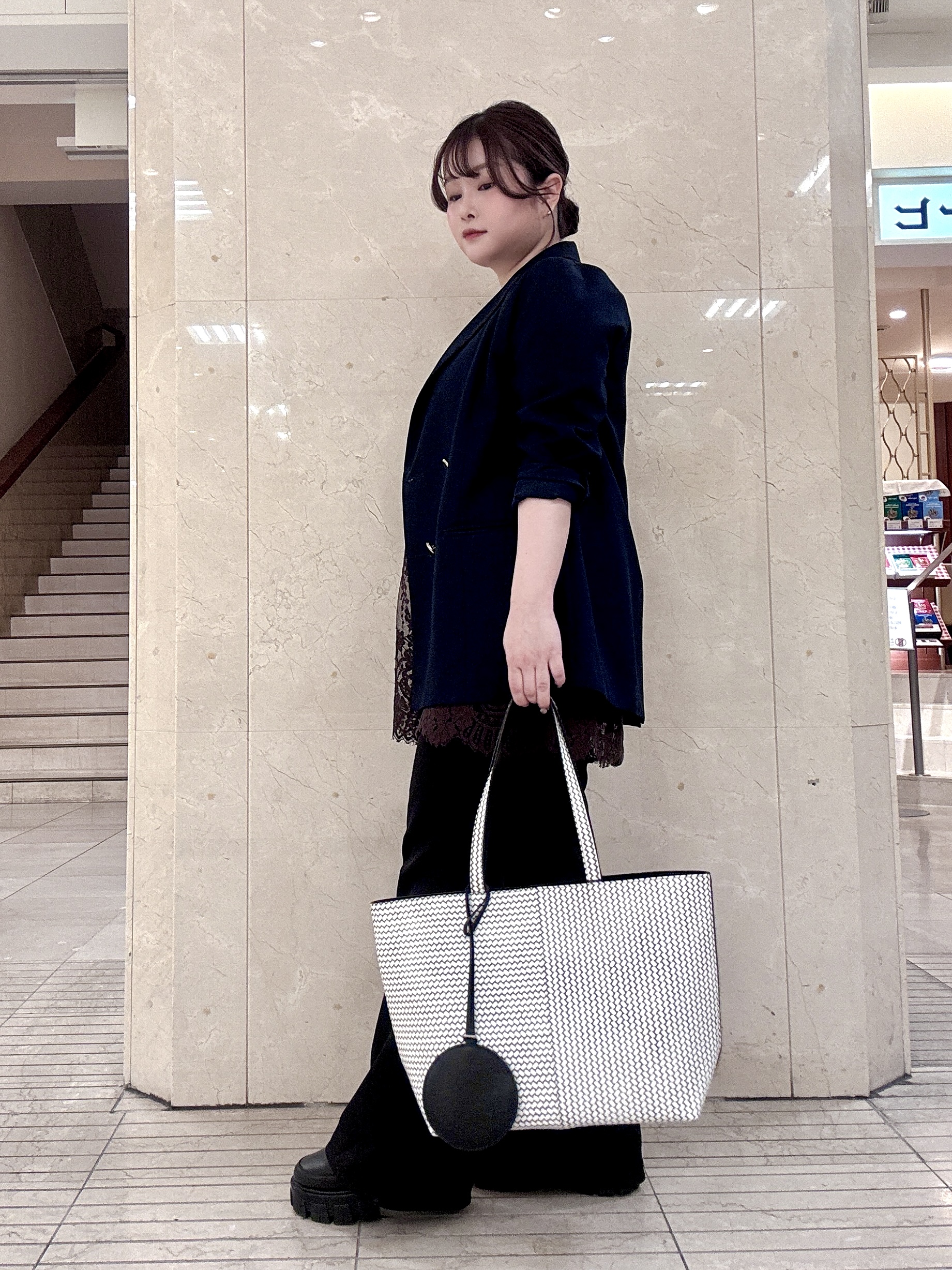 mさんの「HIROKO HAYASHI｜OTTICA（オッティカ）トートバッグ」を使ったコーディネート