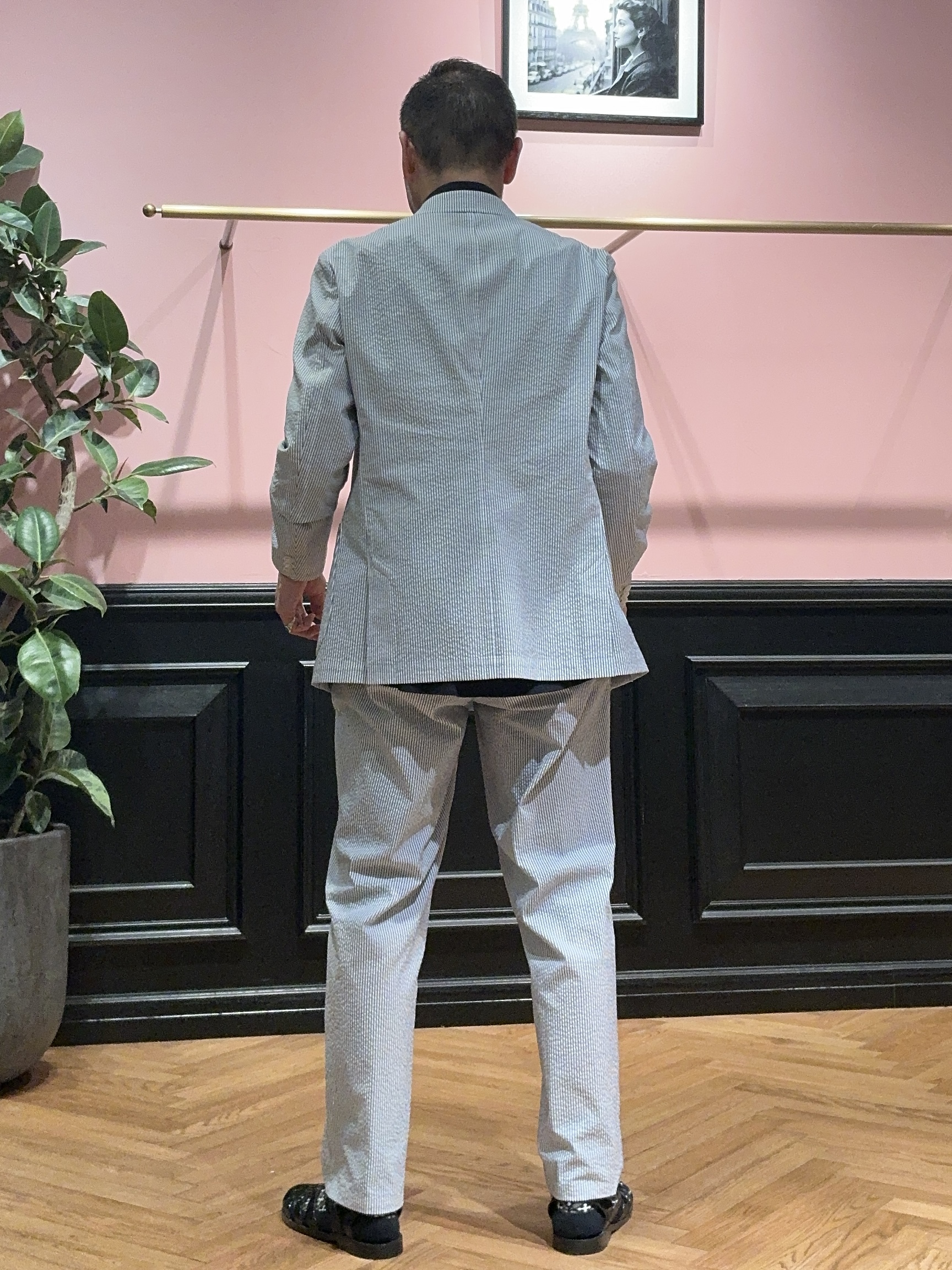 torigoeさんの「DRESSTERIOR｜【吸湿速乾/セットアップ可/ウォッシャブル】COOLMAX シアサッカー サマージャケット」を使ったコーディネート