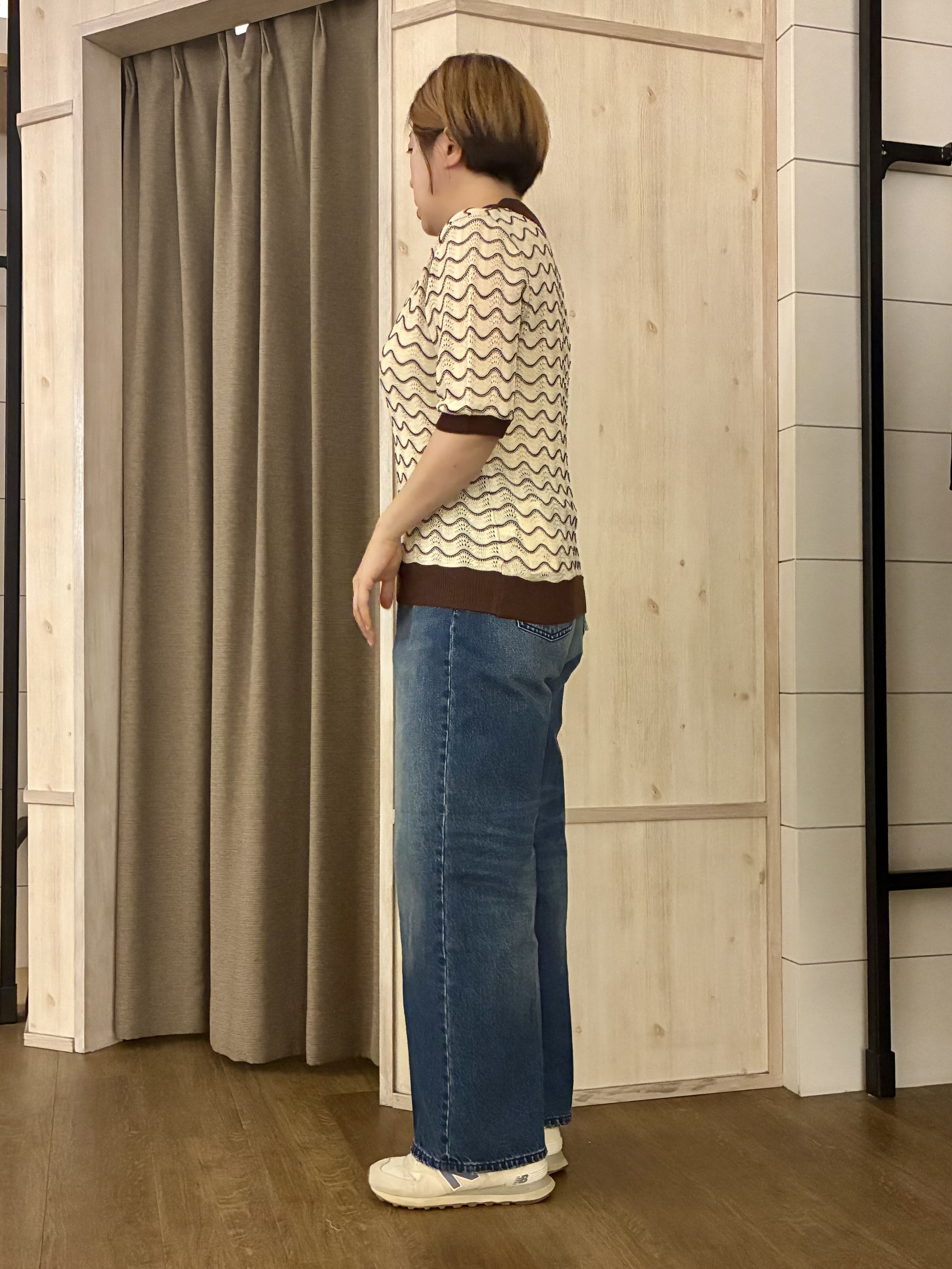 aiさんの「THE SHOP TK｜【さらさらタッチ】ジャカードポロニット」を使ったコーディネート