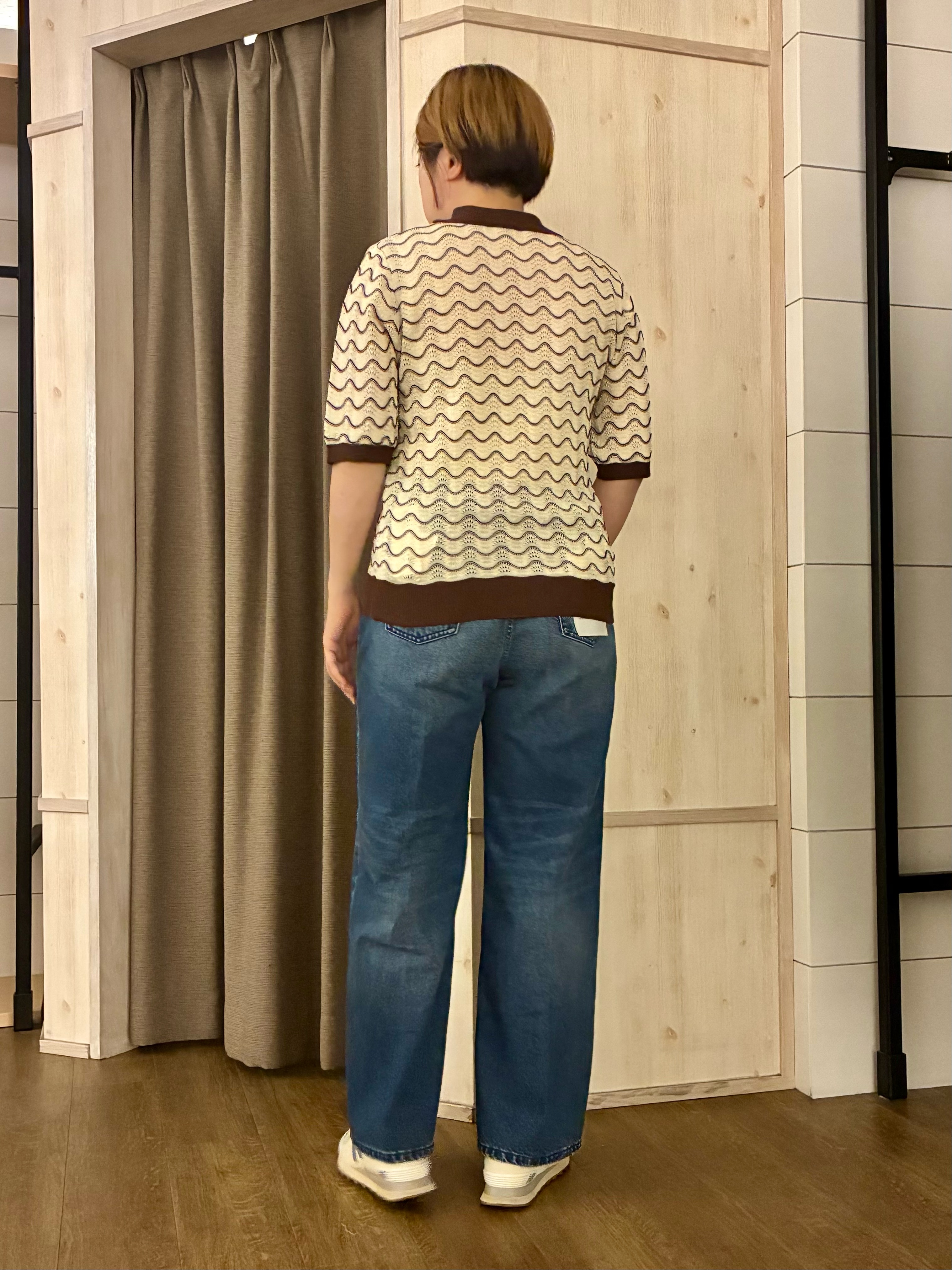 aiさんの「THE SHOP TK｜【さらさらタッチ】ジャカードポロニット」を使ったコーディネート