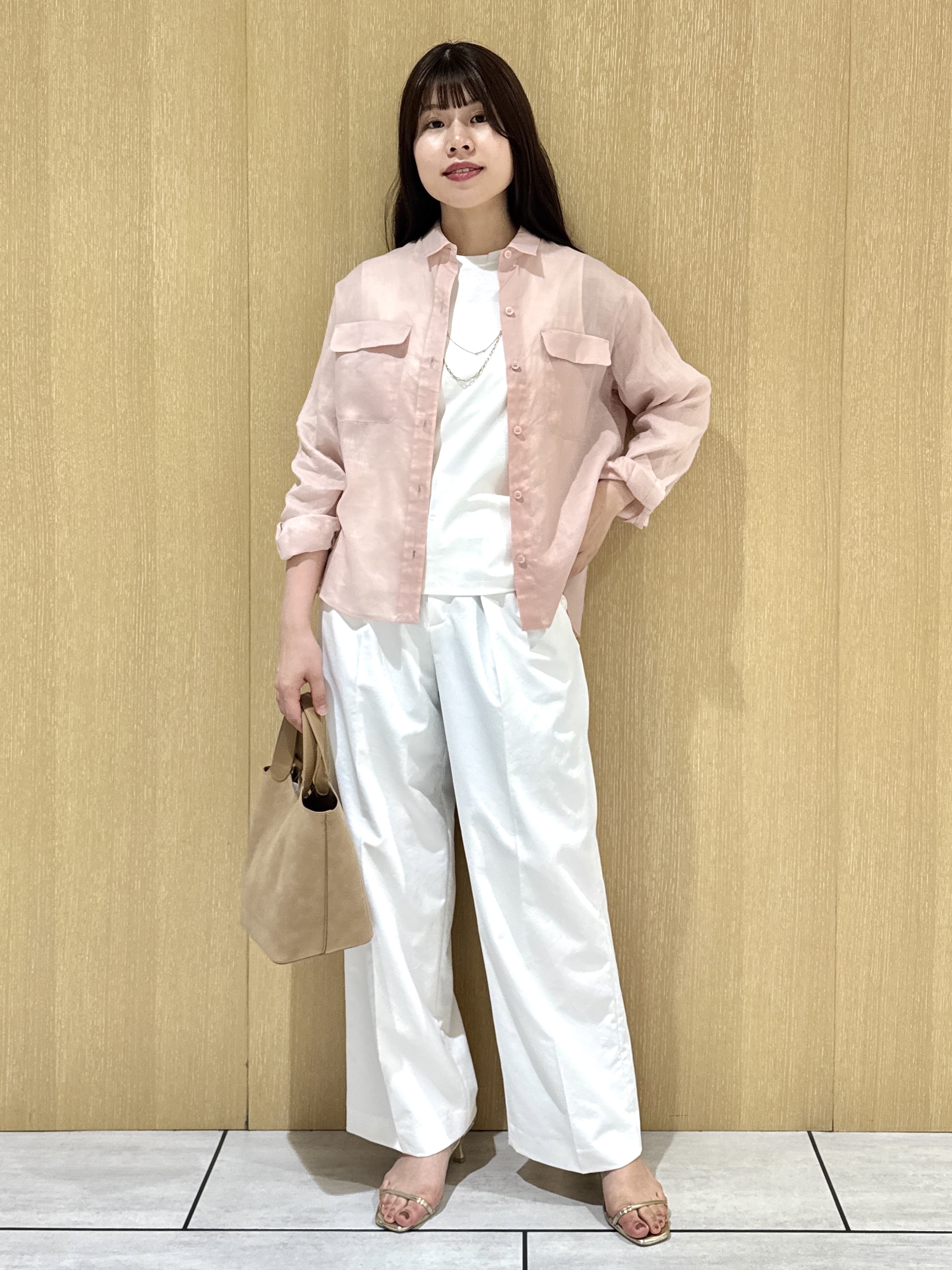 nanaさんの「UNTITLED｜【古畑星夏さん着用/接触冷感】ドライタッチシャツ」を使ったコーディネート