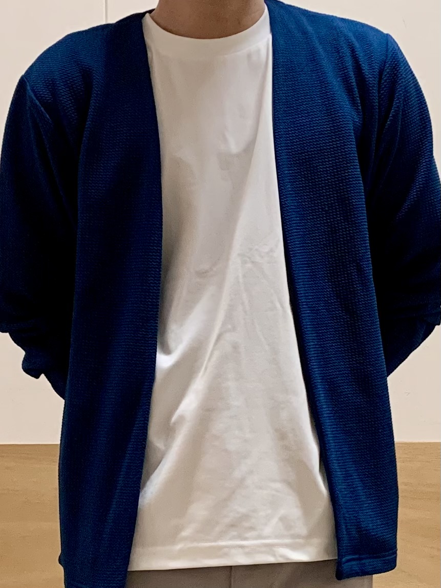 MATUさんの「THE SHOP TK｜【2点セット】カーディガン＋半袖Tシャツ 洗濯機OK」を使ったコーディネート