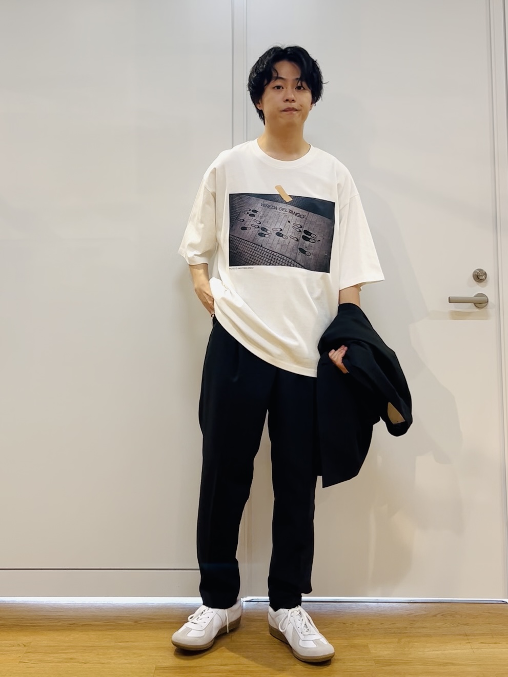 ワッキーさんの「tk.TAKEO KIKUCHI｜【上下2点セットアップ】AIRY DRY アソートセットアップ 吸水速乾/UVカット/マシーンウォッ」を使ったコーディネート