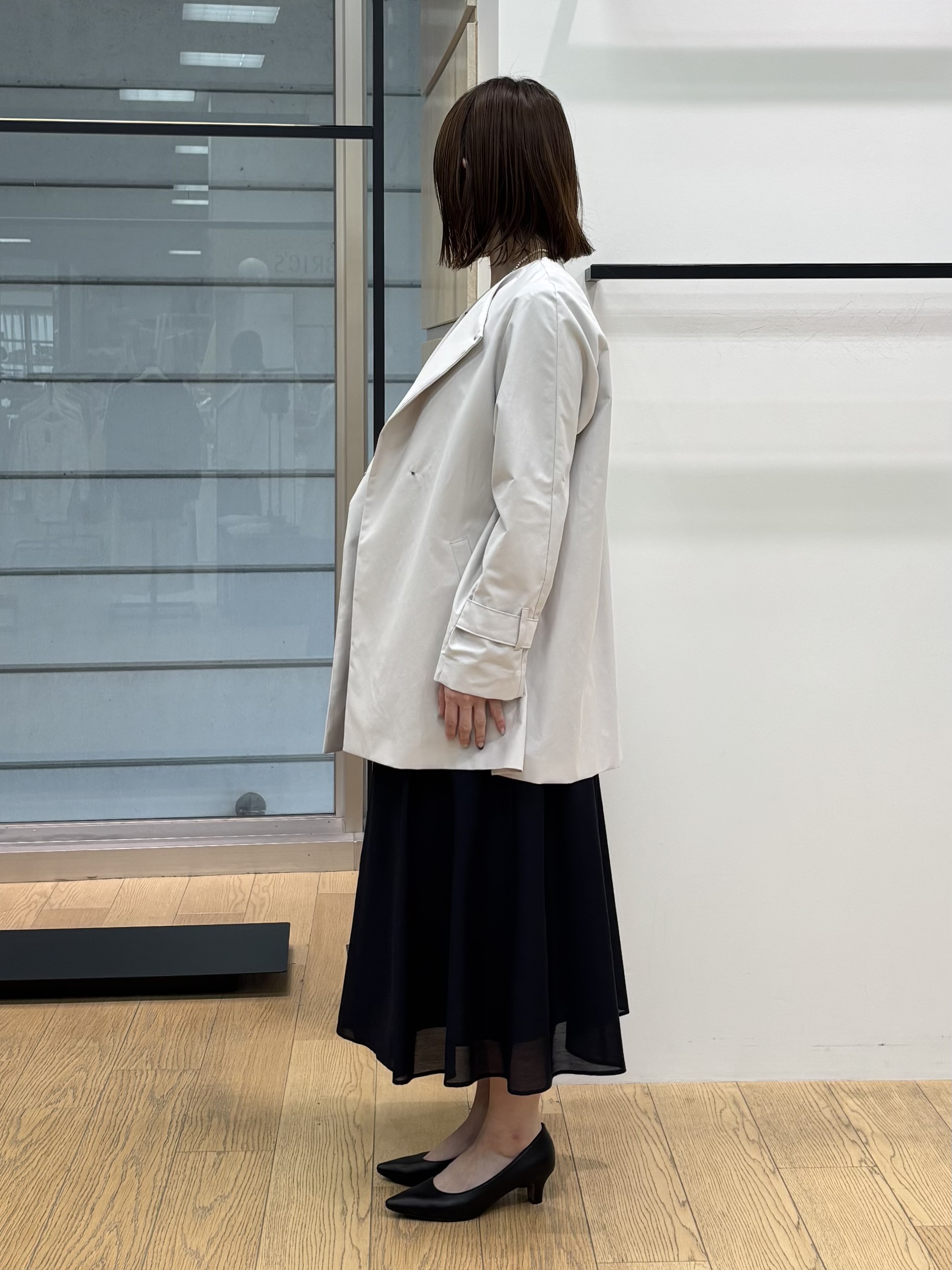 asamiさんの「INDIVI｜【着る日傘】シフォンドッキングブラウス」を使ったコーディネート