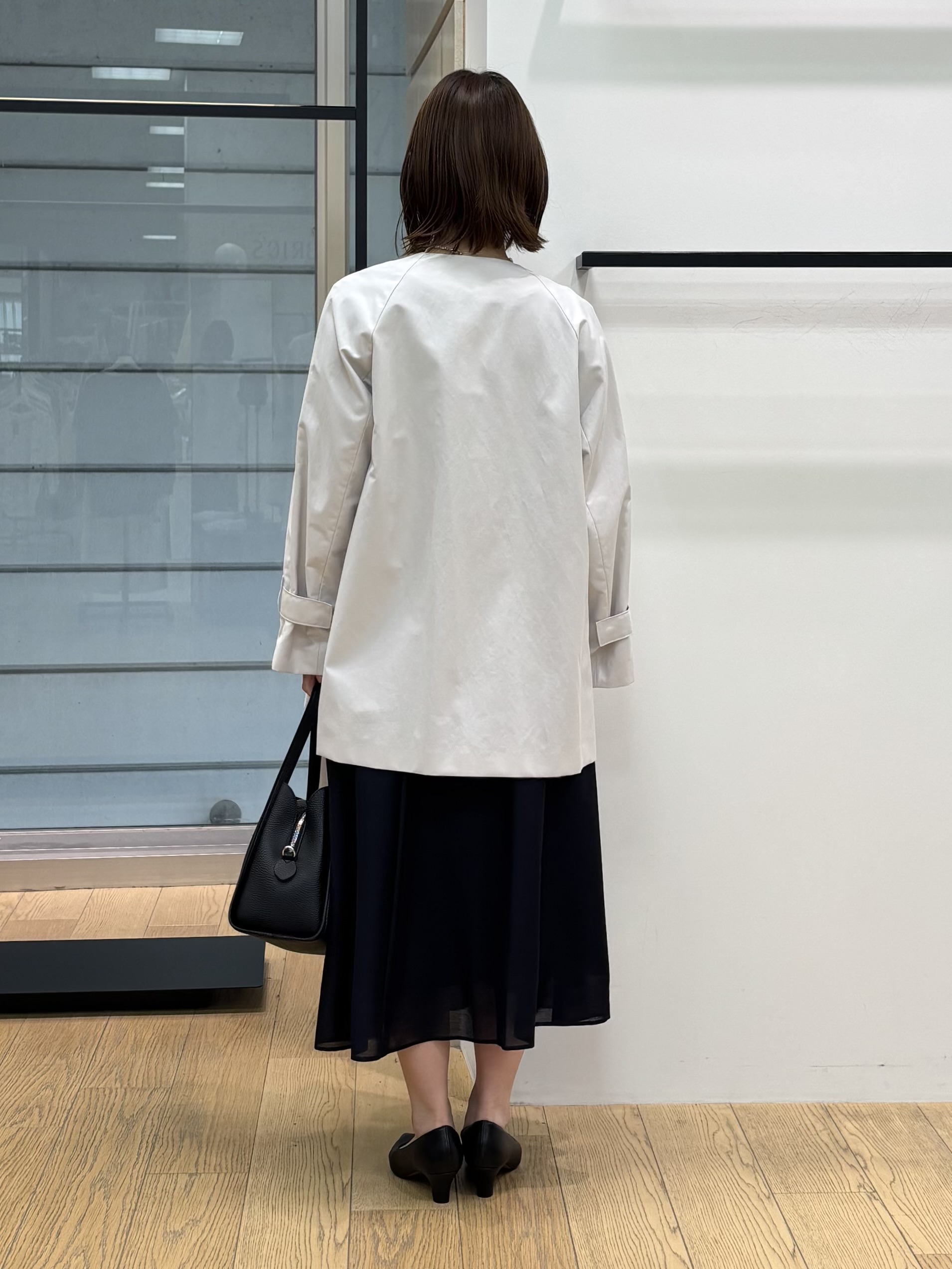 asamiさんの「INDIVI｜【着る日傘】シフォンドッキングブラウス」を使ったコーディネート