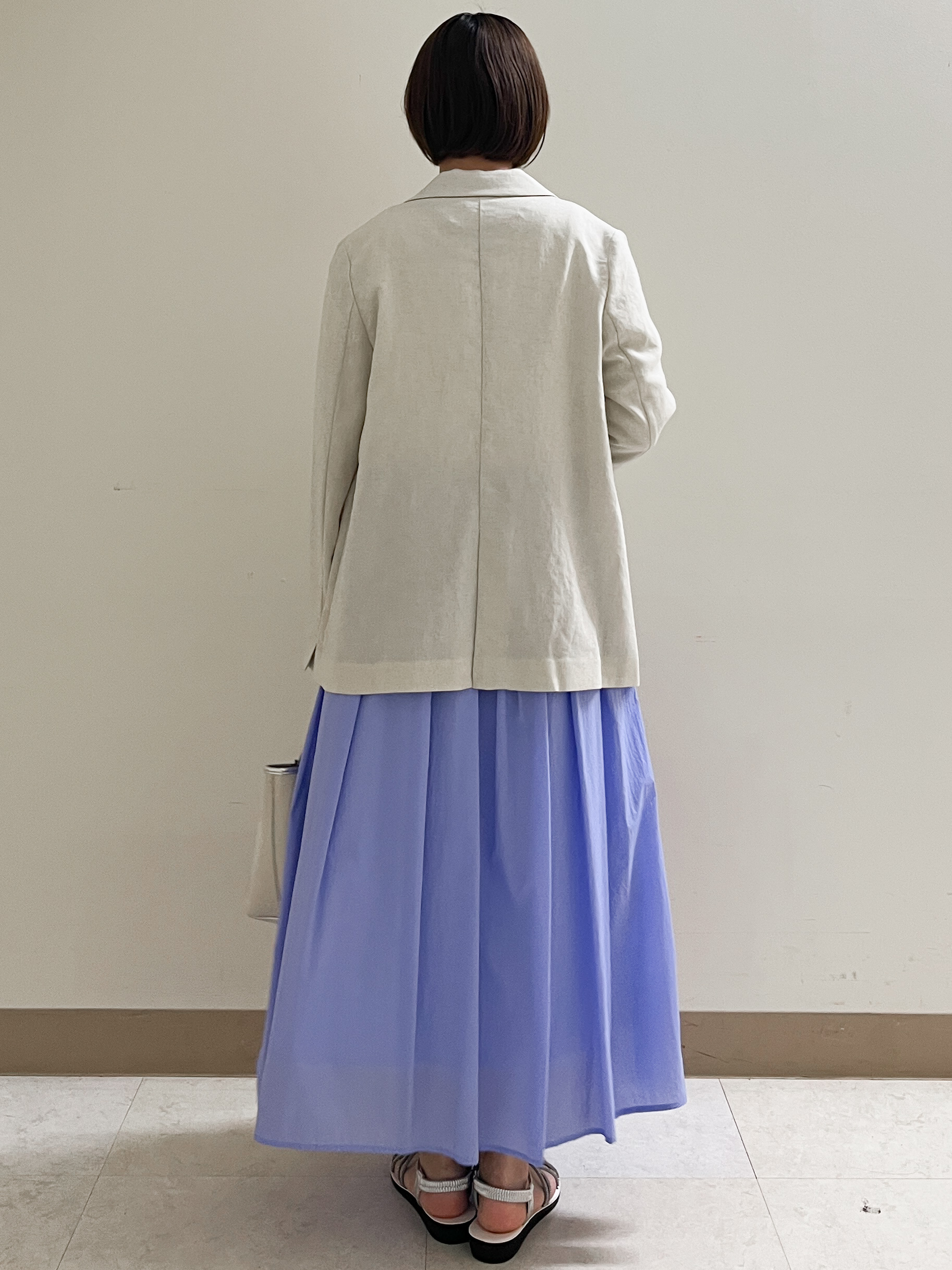 あかねさんの「OPAQUE.CLIP｜【UV／接触冷感】ダブルブレストジャケット《防シワ加工／洗える》」を使ったコーディネート
