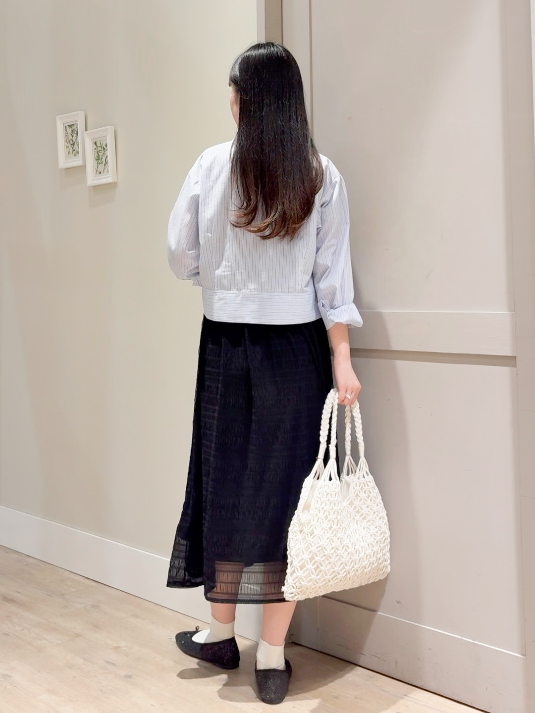 Mayuさんの「grove｜【貴島明日香さん着用／イージーケア／接触冷感】麻混クロップドシャツ」を使ったコーディネート