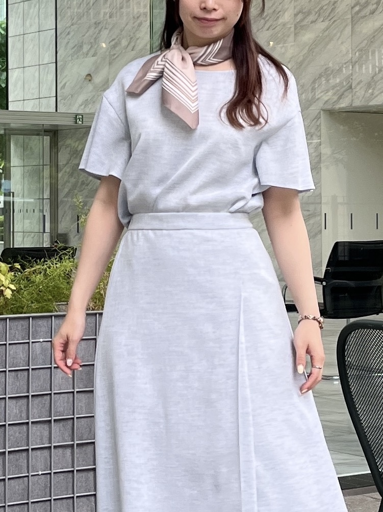 Saekoさんの「COUP DE CHANCE｜【手洗い可／日本製】リネンライク フリル袖ブラウス」を使ったコーディネート