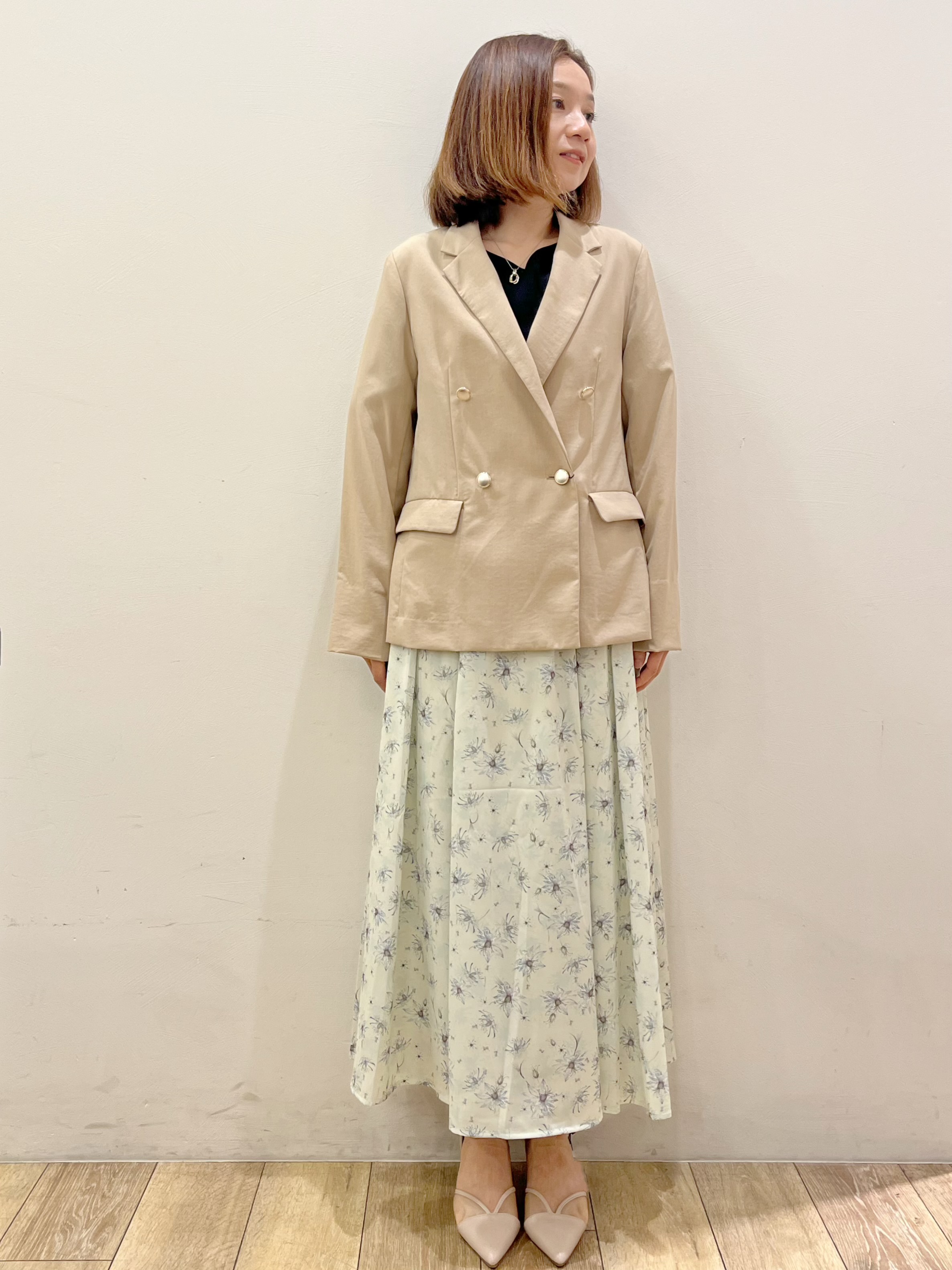 kcさんの「OPAQUE.CLIP｜《再入荷》ダブルブレストテーラードジャケット【接触冷感／吸水速乾／イージーアイロン／防シワ／洗濯機O」を使ったコーディネート