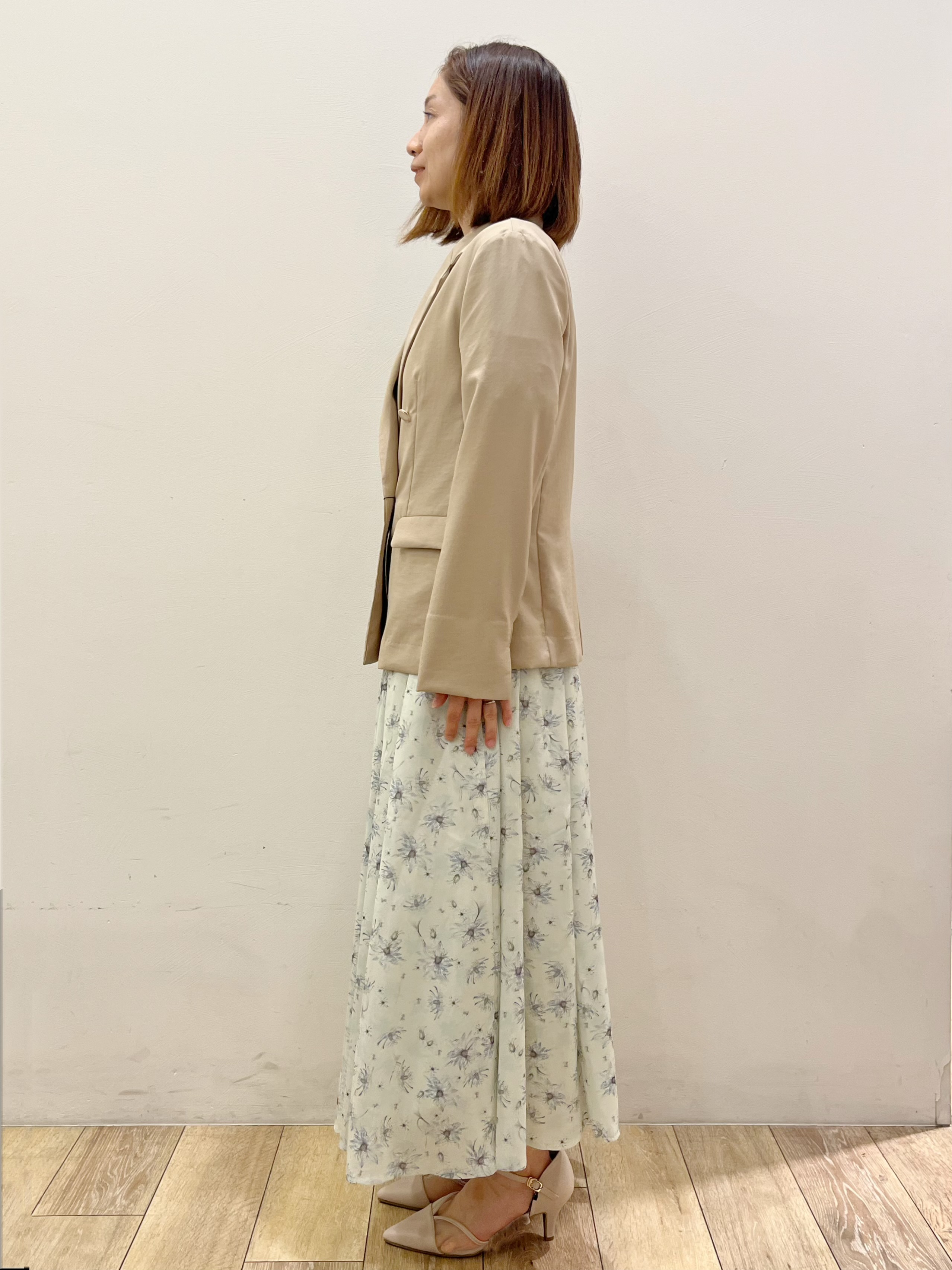 kcさんの「OPAQUE.CLIP｜《再入荷》ダブルブレストテーラードジャケット【接触冷感／吸水速乾／イージーアイロン／防シワ／洗濯機O」を使ったコーディネート