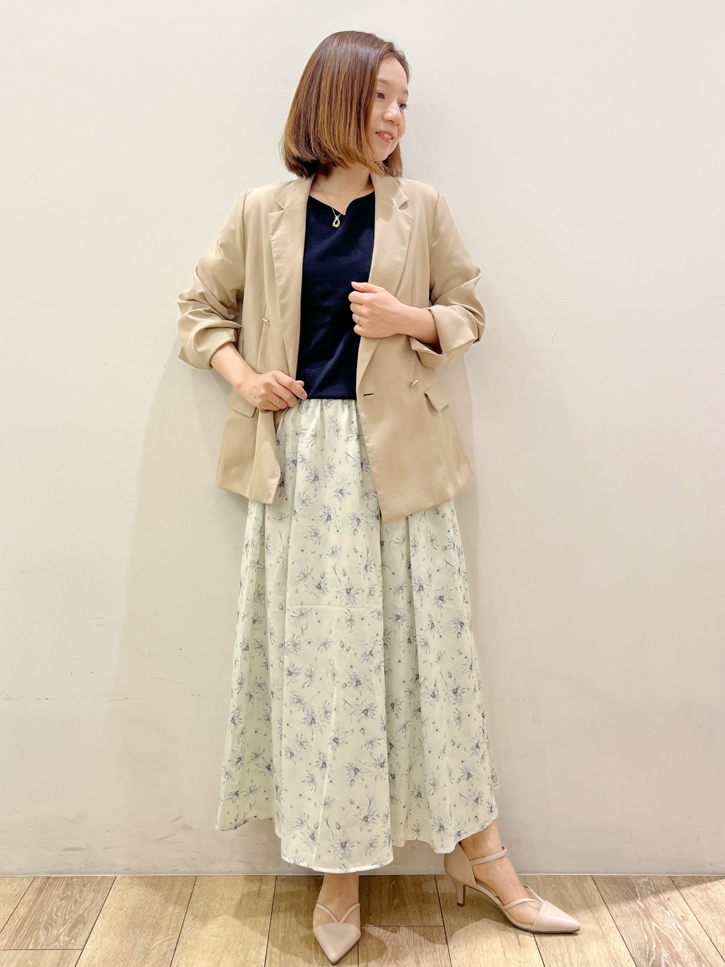 kcさんの「OPAQUE.CLIP｜《再入荷》ダブルブレストテーラードジャケット【接触冷感／吸水速乾／イージーアイロン／防シワ／洗濯機O」を使ったコーディネート