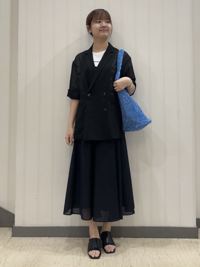 ちひさんの「INDIVI｜【洗える／メッシュ素材／SETUP可能】半袖シアージャケット」を使ったコーディネート