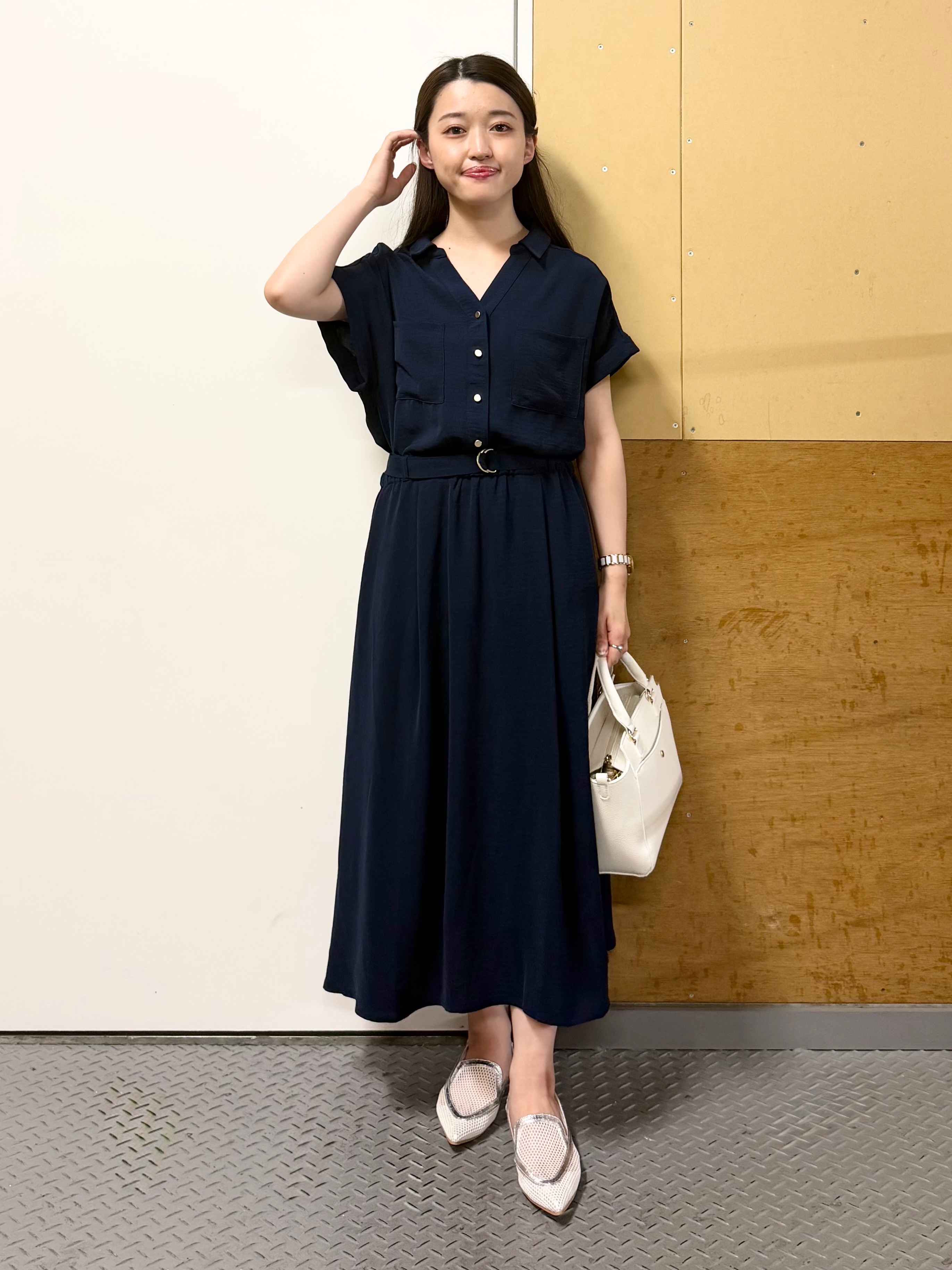 sahoさんの「THE SHOP TK｜【S-XL/ひんやり/防しわ】欲しいが詰まった 上品フィット＆フレアワンピース」を使ったコーディネート