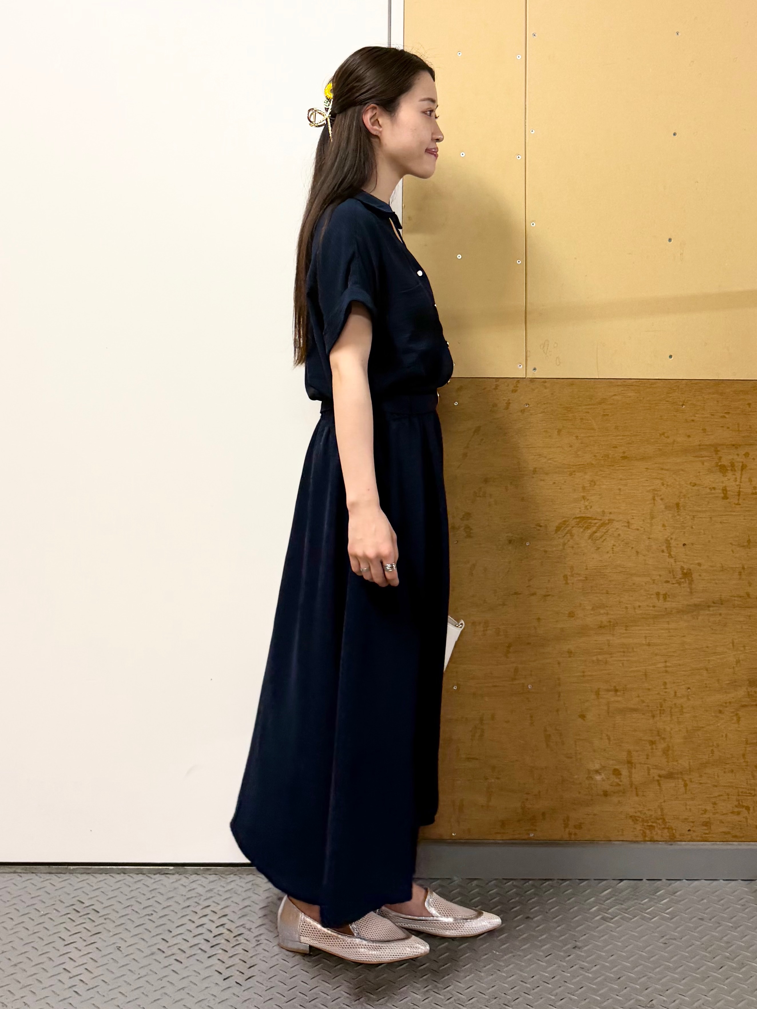 sahoさんの「THE SHOP TK｜【S-XL/ひんやり/防しわ】欲しいが詰まった 上品フィット＆フレアワンピース」を使ったコーディネート
