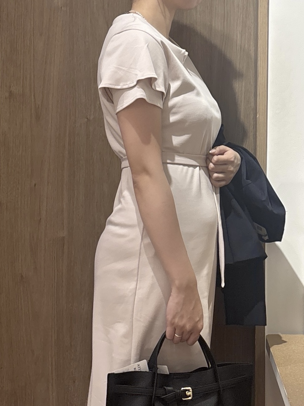 このかさんの「index｜【接触冷感／UVケア】Iラインフレアスリーブワンピース《洗濯機OK／XS～3L／6col》」を使ったコーディネート