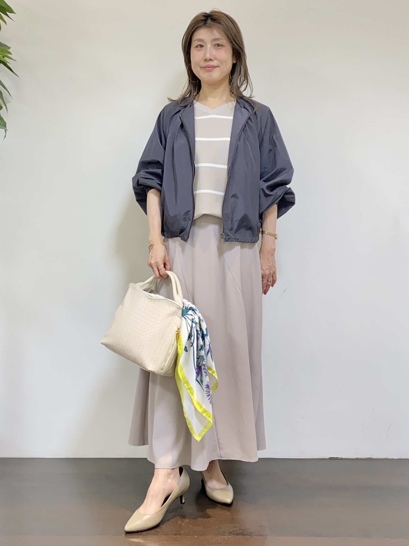 tomoさんの「UNTITLED｜【セットアップ可/はっ水】シャイニータイプライターブルゾン」を使ったコーディネート