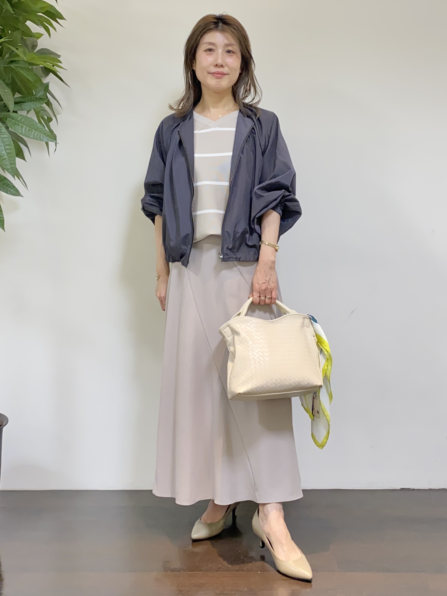 tomoさんの「UNTITLED｜【セットアップ可/はっ水】シャイニータイプライターブルゾン」を使ったコーディネート