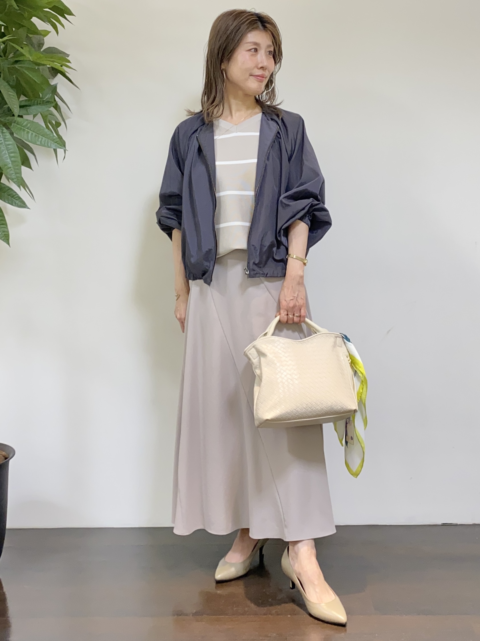 tomoさんの「UNTITLED｜【セットアップ可/はっ水】シャイニータイプライターブルゾン」を使ったコーディネート