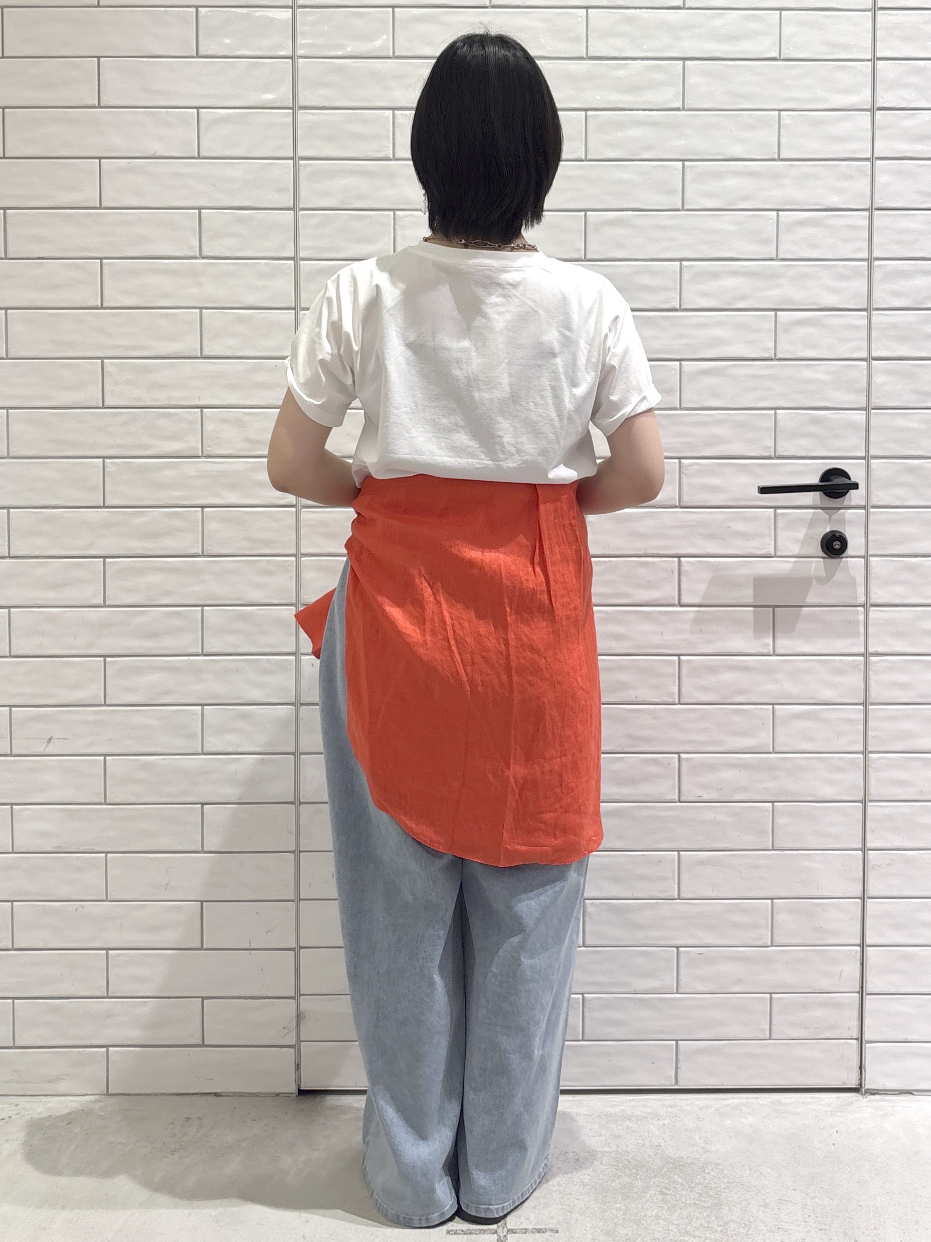 ayumiさんの「OPAQUE.CLIP｜ロゴプリント＆刺繍Tシャツ【洗濯機OK】」を使ったコーディネート