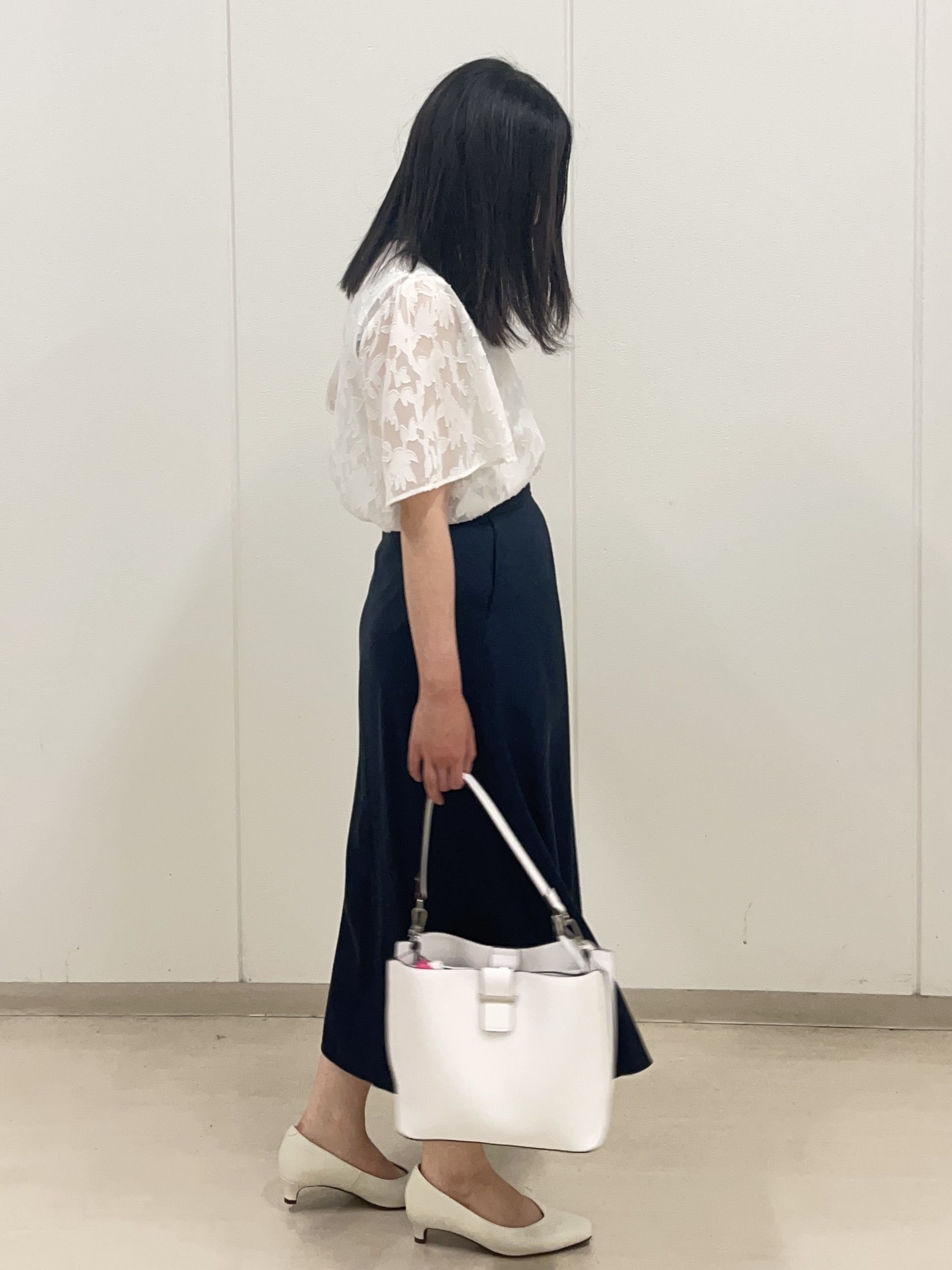 Rihoさんの「Reflect｜【選べる2柄／セットアップ可】プチスタンドカラーブラウス」を使ったコーディネート