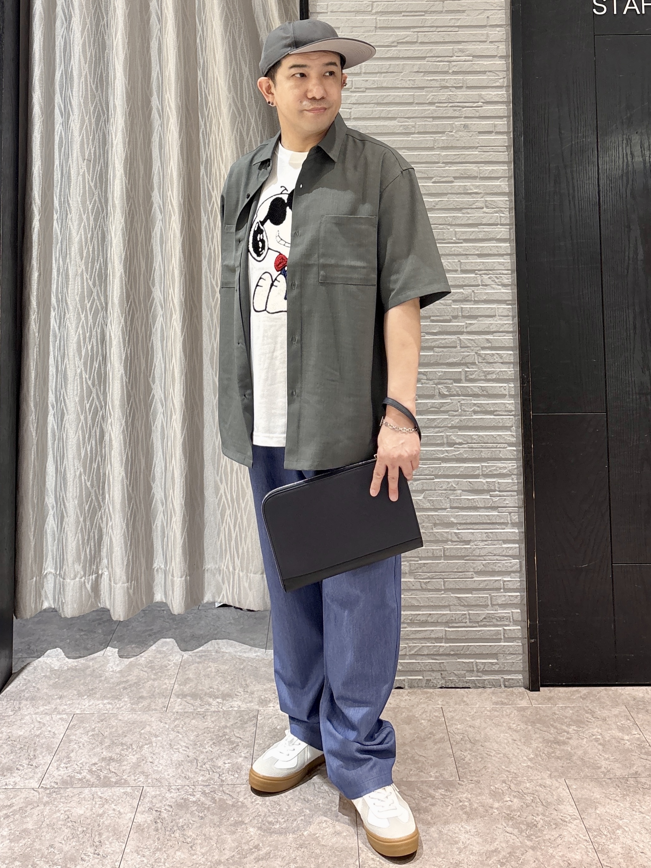 Pーyamaさんの「THE SHOP TK｜LITE TEX ダブルフラップ半袖シャツ 接触冷感/吸水速乾/UVカット/アンチピリング/イージー」を使ったコーディネート