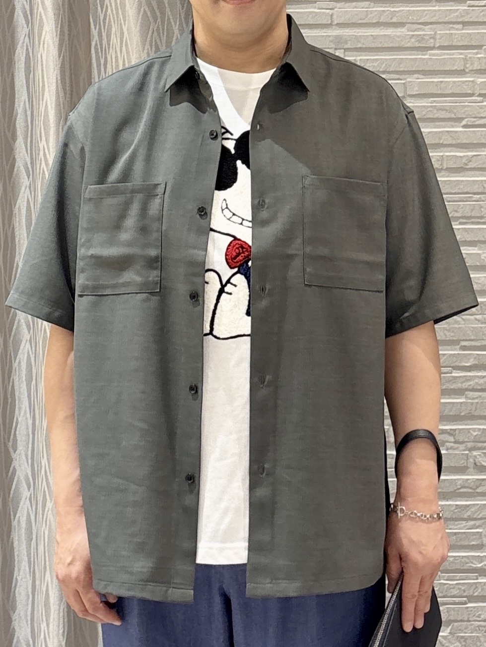 Pーyamaさんの「THE SHOP TK｜LITE TEX ダブルフラップ半袖シャツ 接触冷感/吸水速乾/UVカット/アンチピリング/イージー」を使ったコーディネート