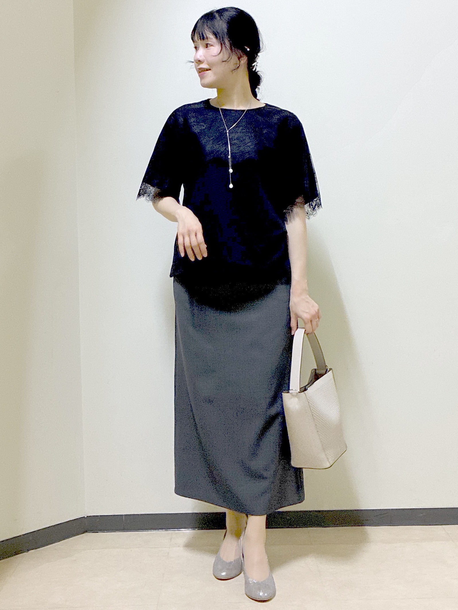  beni_gingerさんの「Reflect｜【UVカット／接触冷感】スカラップレースジャージカットソー」を使ったコーディネート