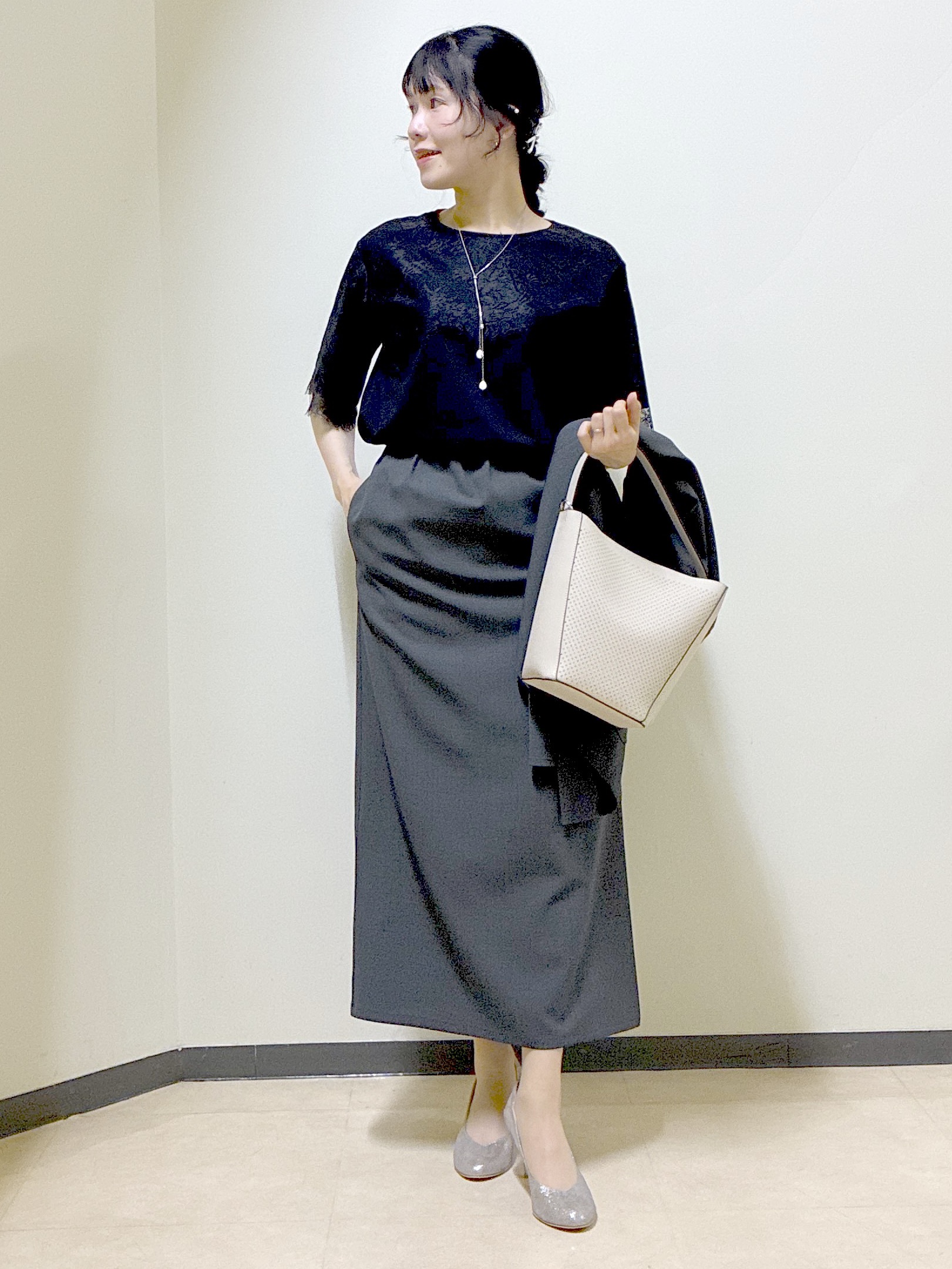  beni_gingerさんの「Reflect｜【UVカット／接触冷感】スカラップレースジャージカットソー」を使ったコーディネート