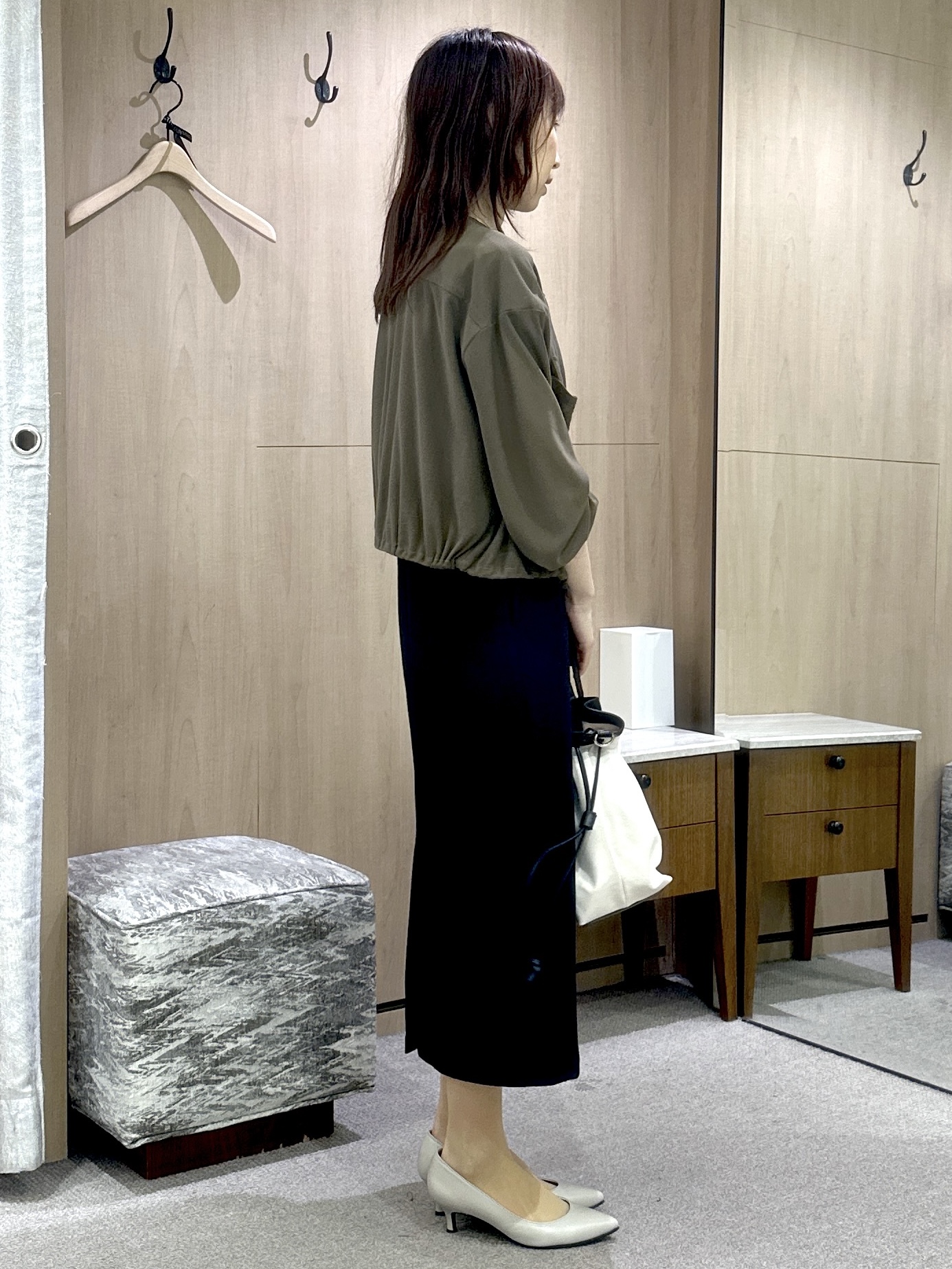 Miwaさんの「UNTITLED｜【接触冷感/UVカット/遮熱/抗菌防臭】ライトプレーティングワンピース」を使ったコーディネート