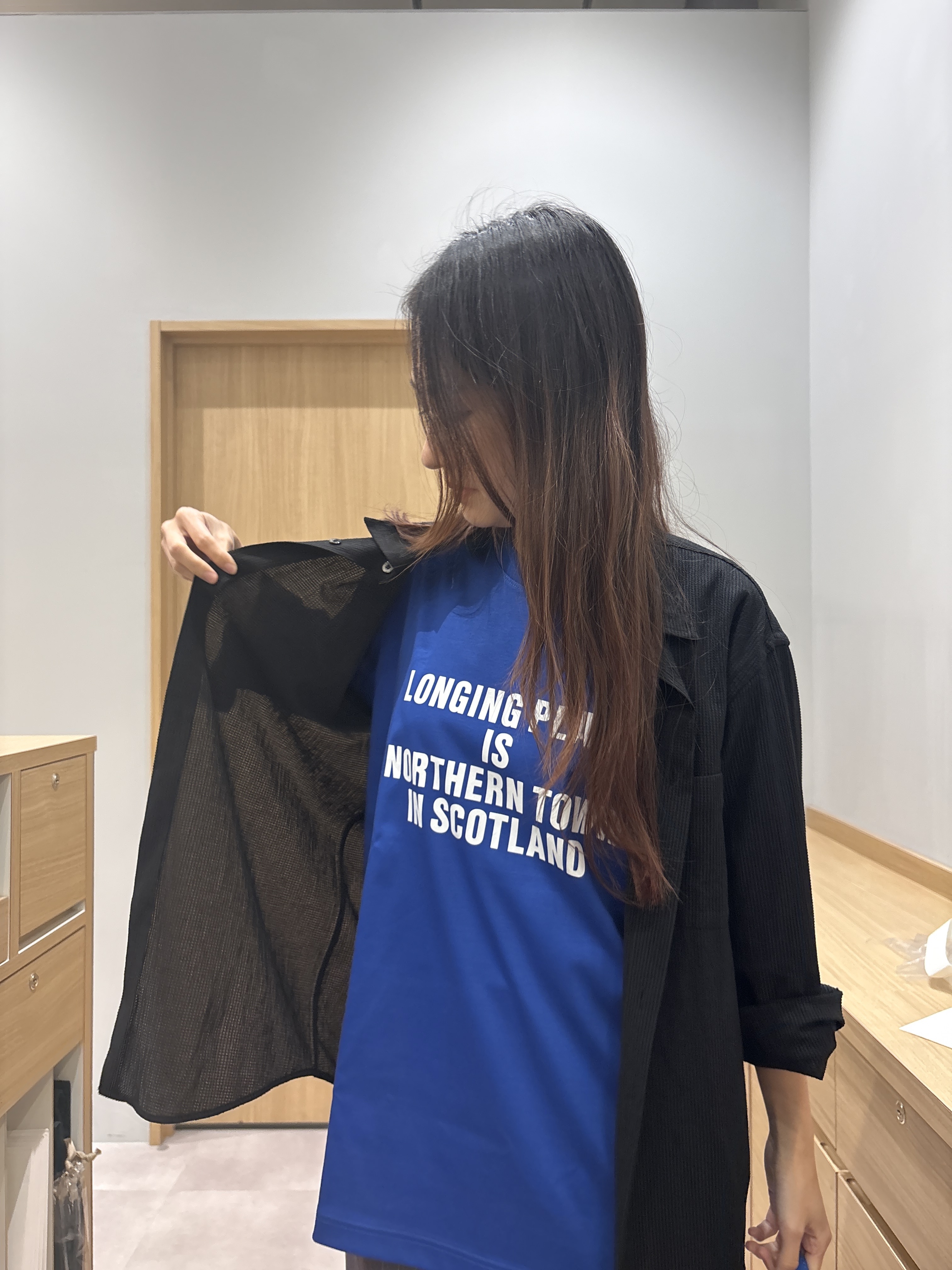 よぴさんの「TAKEO KIKUCHI｜【通気性】トリコットサッカー 7分袖シャツ」を使ったコーディネート