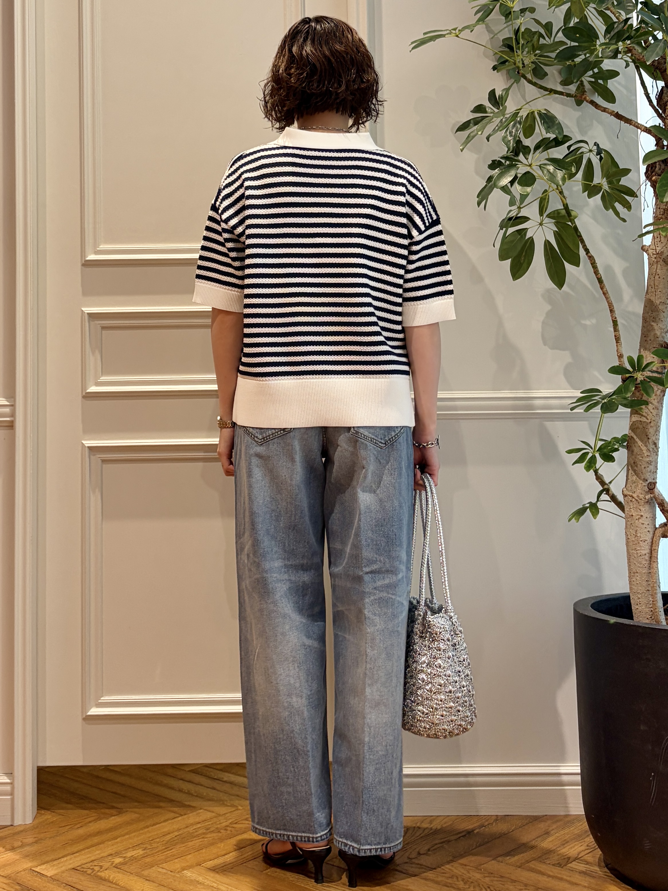 nakaoさんの「DRESSTERIOR｜ウォッシャブルスキッパークロップドニット」を使ったコーディネート