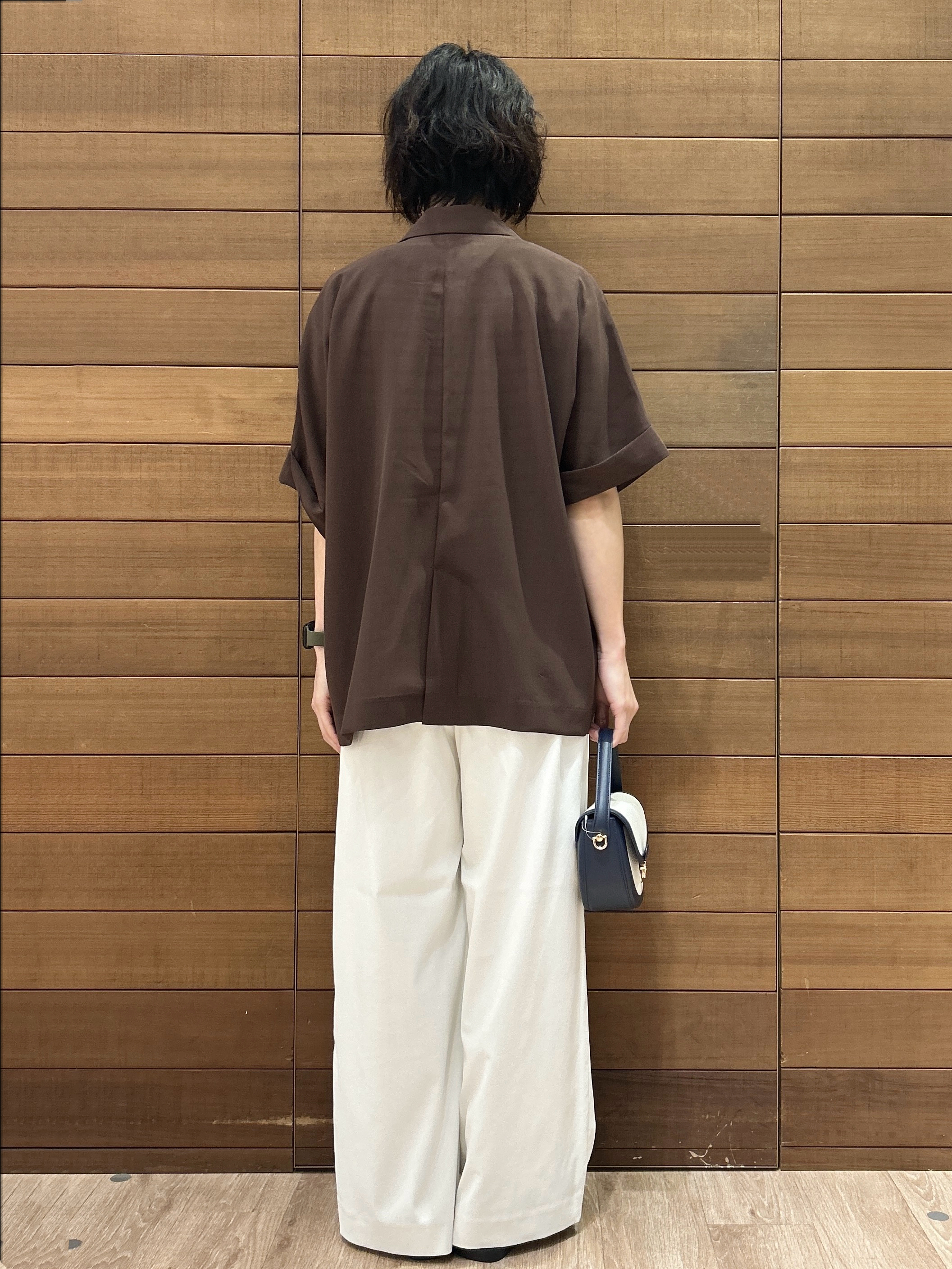 ゆうあさんの「OPAQUE.CLIP｜【接触冷感／吸水速乾／防シワ】リネンライクテーラードジャケット《洗濯機OK》」を使ったコーディネート