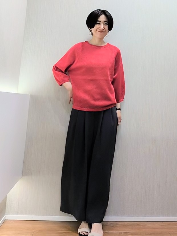 ミズタさんの「UNTITLED｜【洗える/ゆったり】クルーネックドライニット」を使ったコーディネート