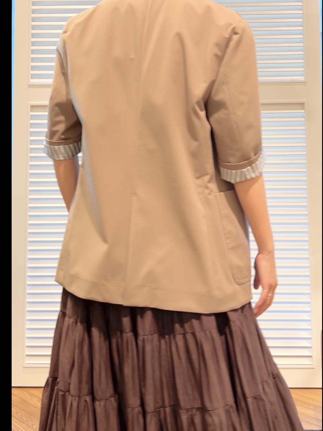 OCHIAIさんの「DRESSTERIOR｜【接触冷感/セットアップ可】 2WAYストレッチスリークオータージャケット」を使ったコーディネート